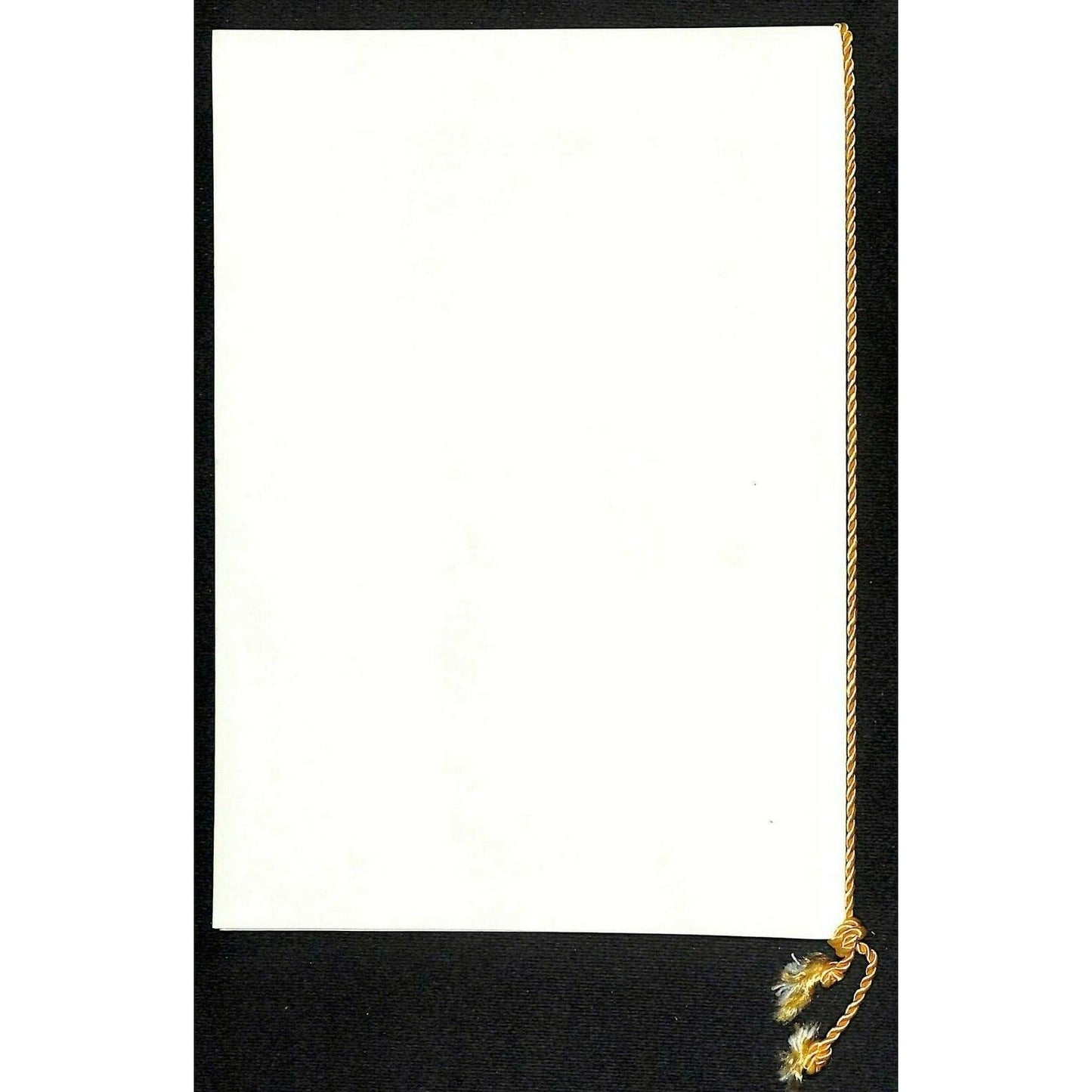 c1990's German Geisel Gourmet Menu w/ Ornamental Gold String (No Location)