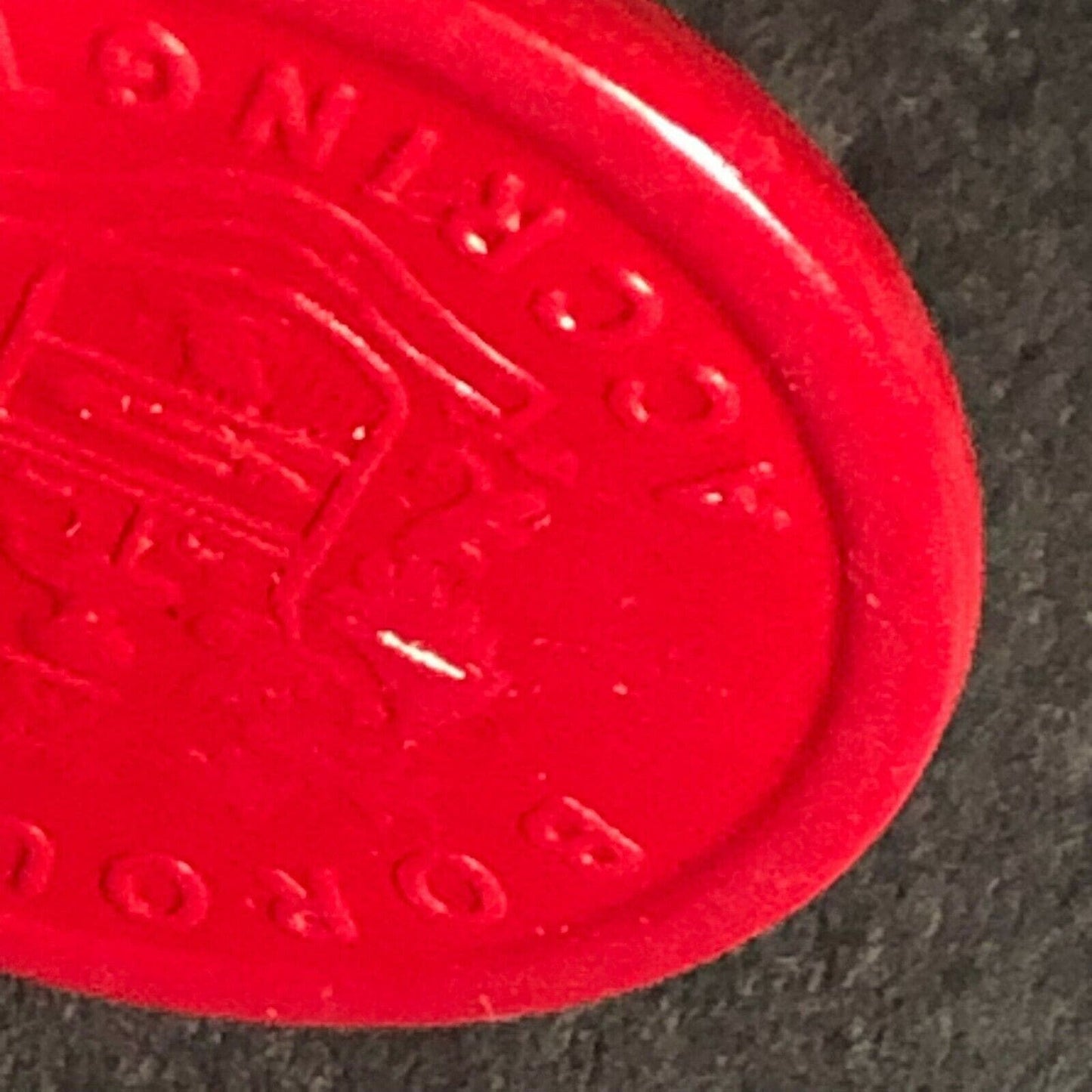 Accrington Transport England Plastic Token Red 1D 22mm c50's-60's