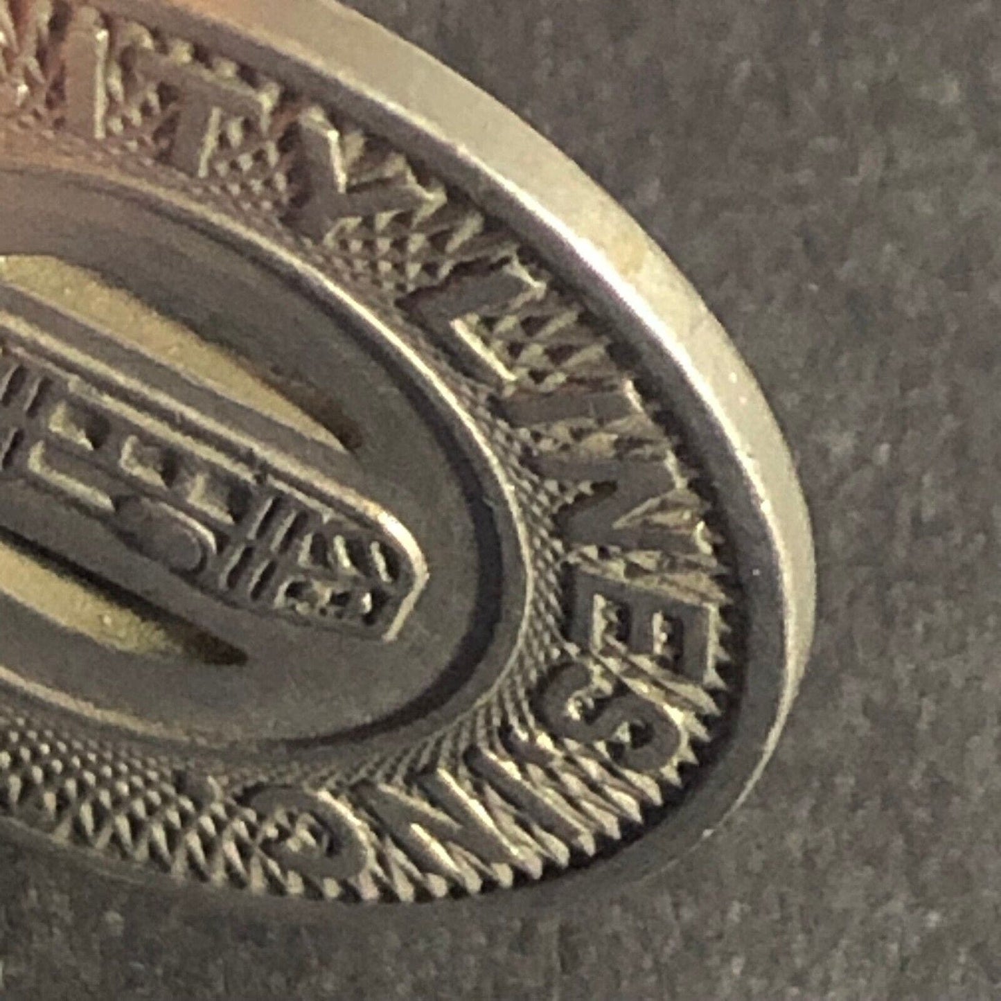 Canton City Lines Inc. G/F One Fare Brass Bus Transit Token 22.80mm