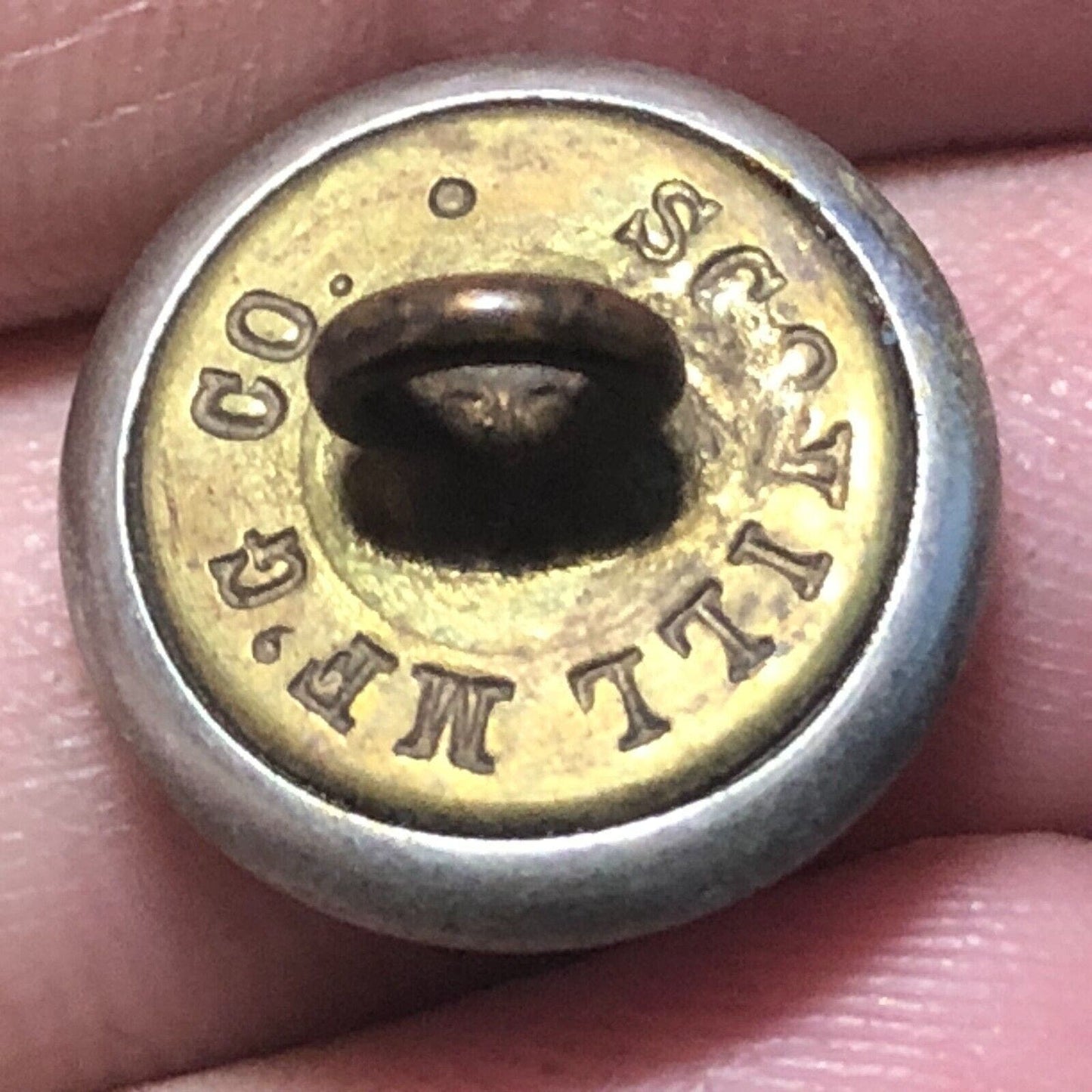 Erie Railroad Uniform Button Brass 1/2" Convex Scovill Mf'g