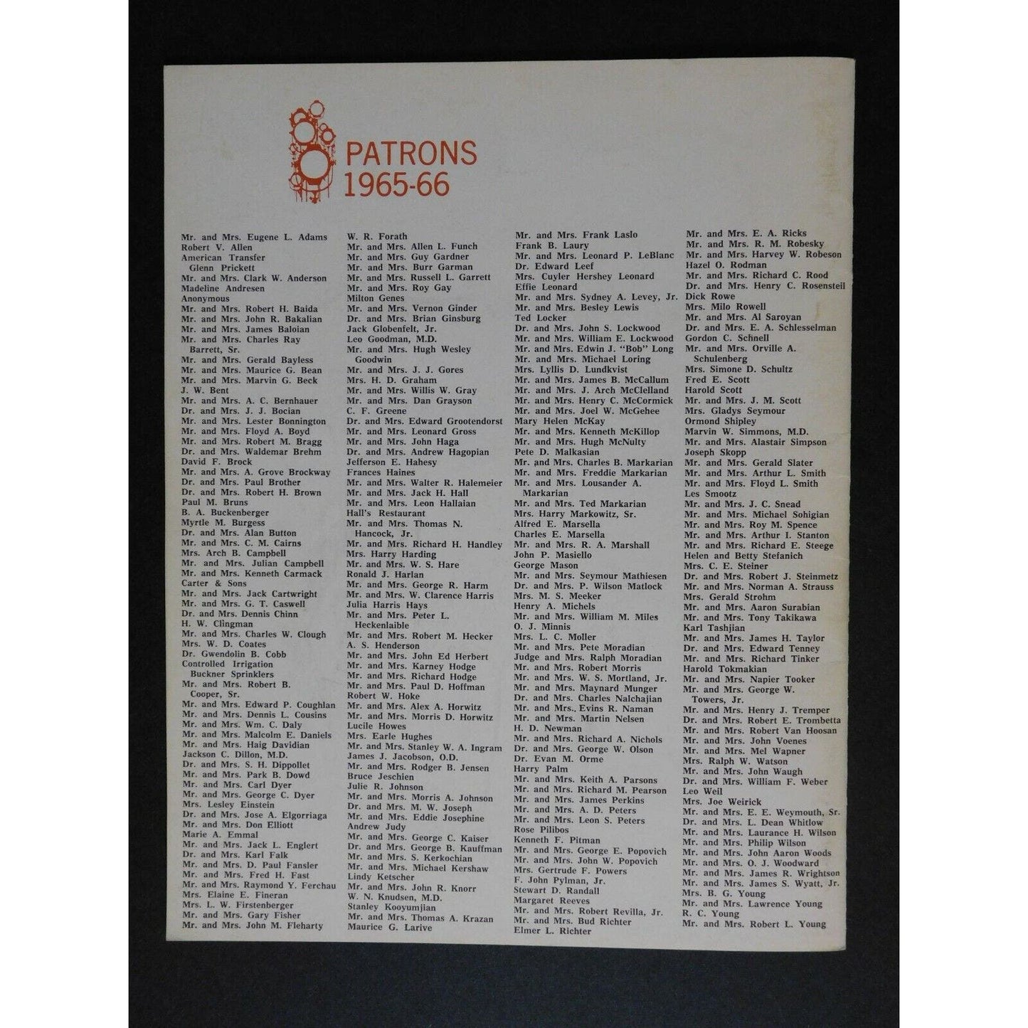 Fresno Community Theatre "West Side Story" 28p Program 1966
