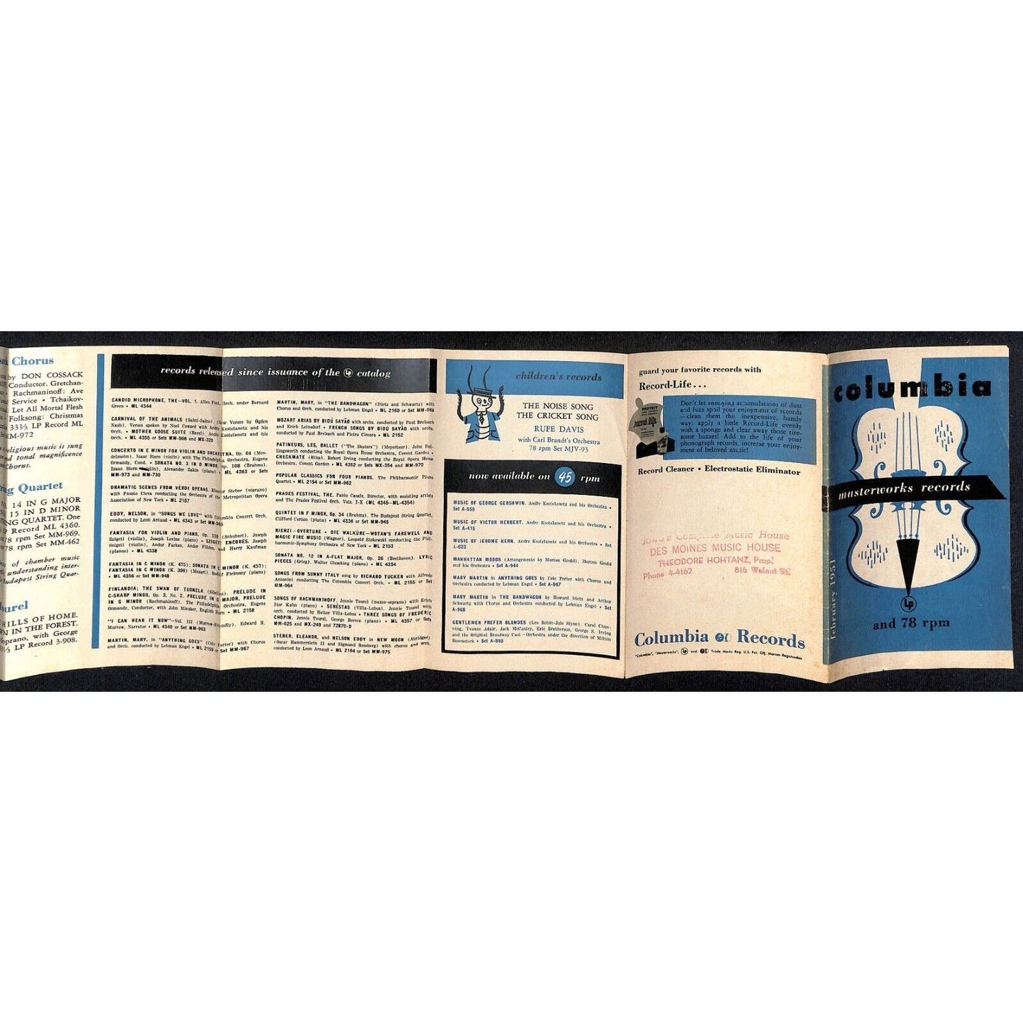 Columbia Records 1951 "New Moon" Eleanor Steber / Nelson Eddy Brochure Sheet