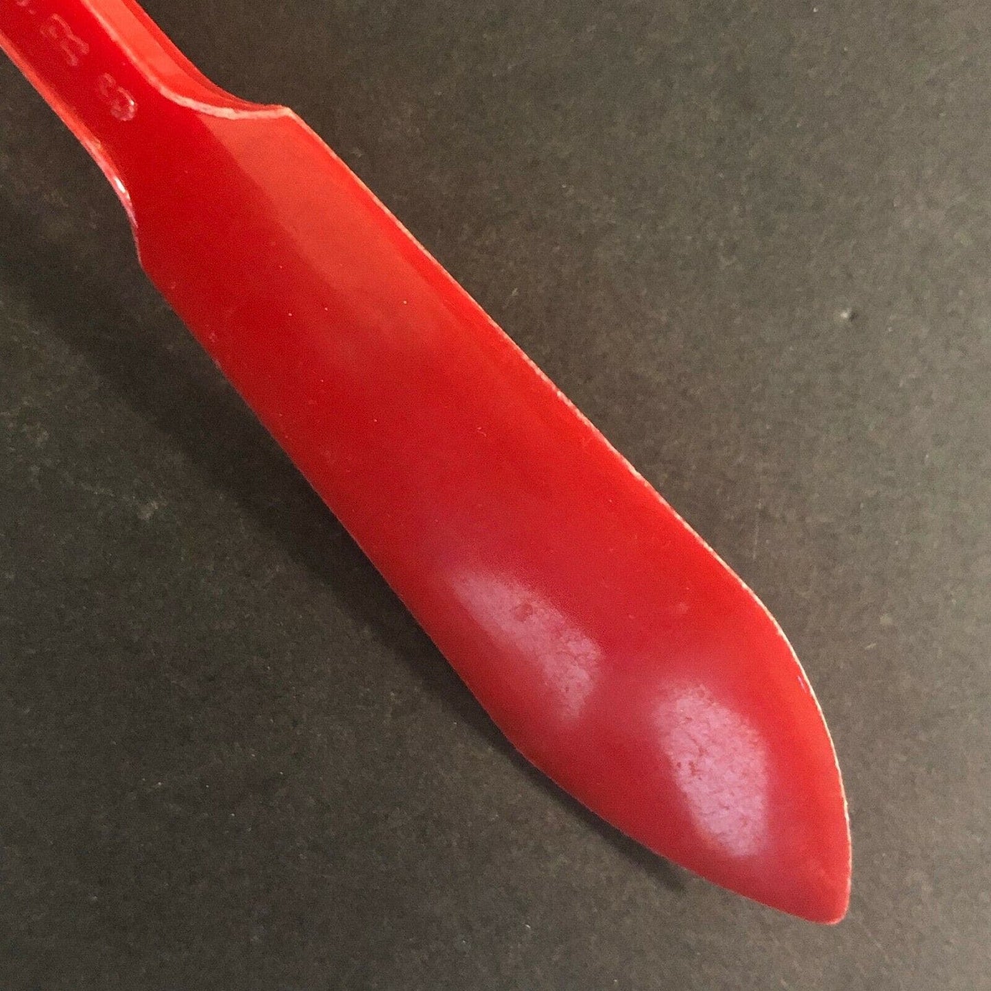Mr. Peanut Red Spreader / Scraper Knife 6 1/2" c1950's-60's - VGC