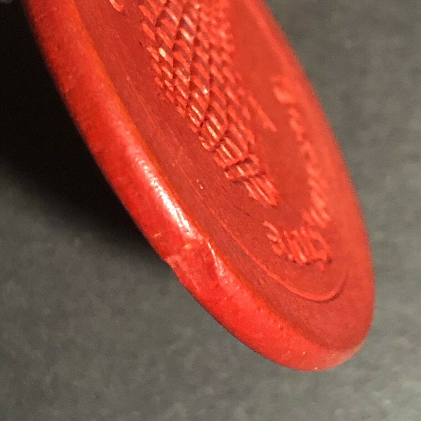 c1910's "Boston Store" Red Fiber / Wood Advertising Poker Chip VGC