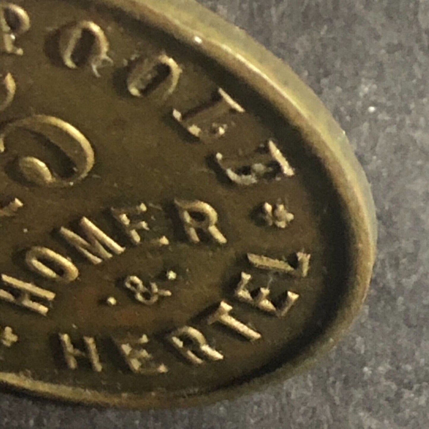 Jack Claypoole 15 Homer & Hertel (Buffalo, NY) Brass 26.6mm Scarce