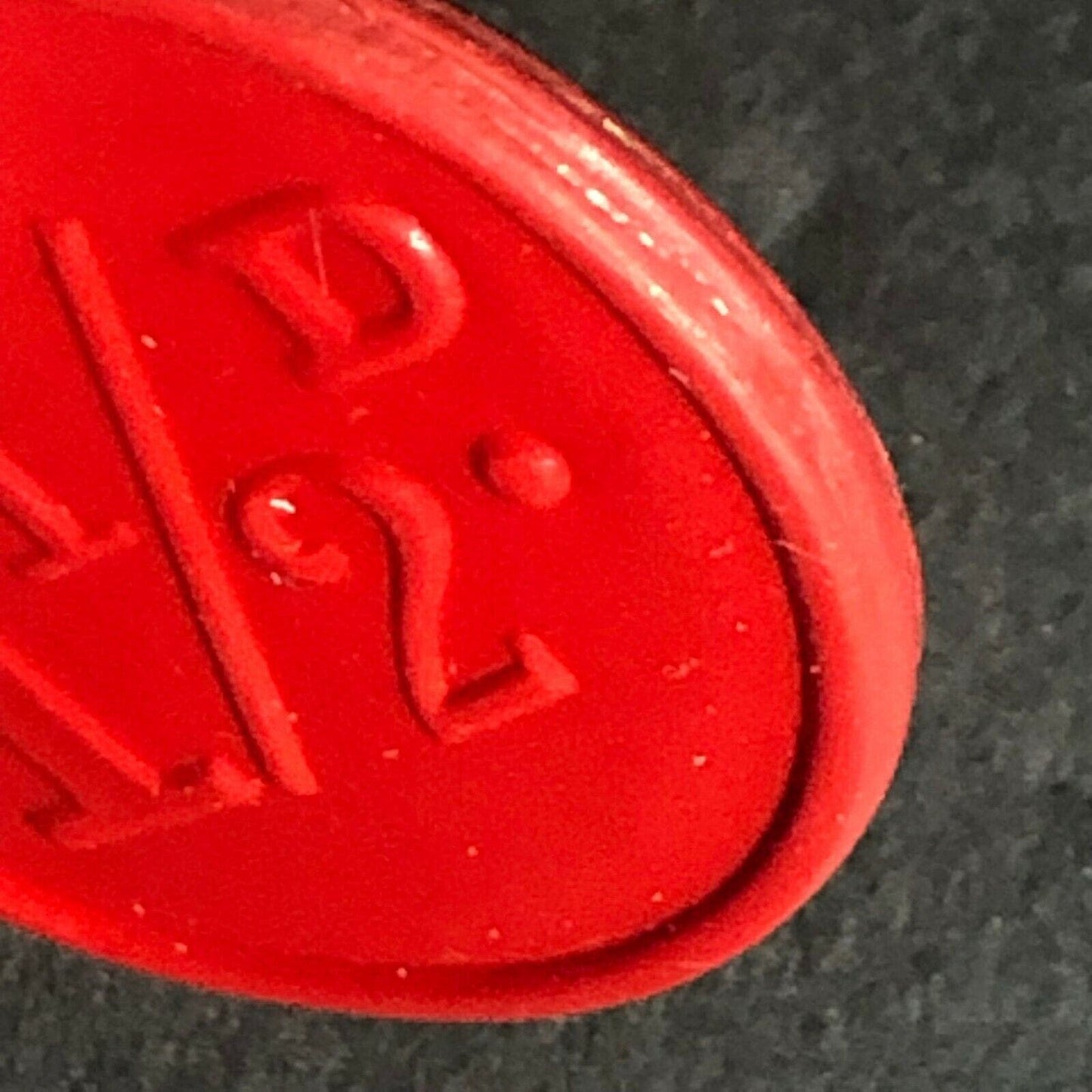 Burton-Upon-Trent England Plastic Transport Token Red 1 1/2D 21mm c50's-60's