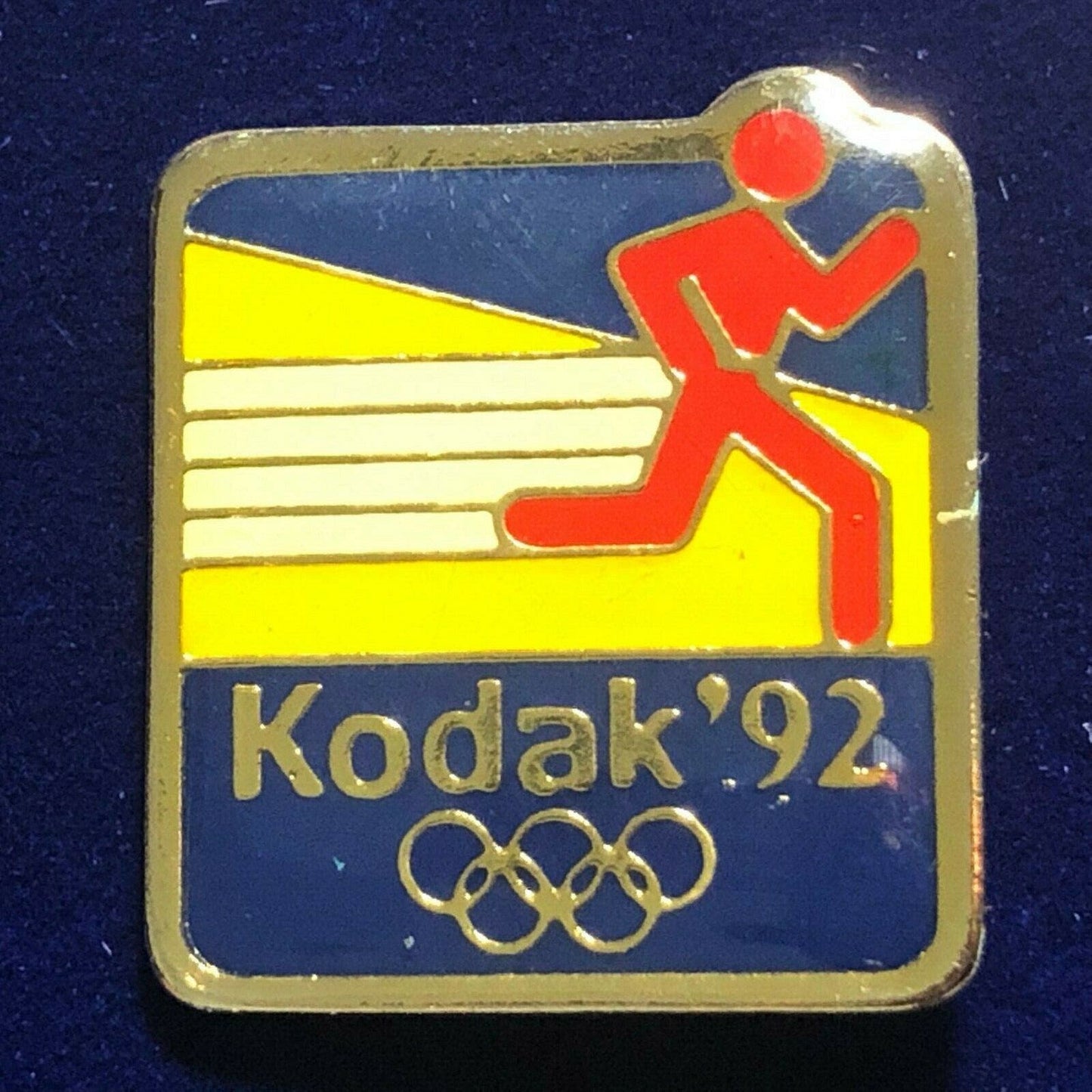 Vintage Kodak Lapel Hat Pin 1992 Olympics - Track & Field