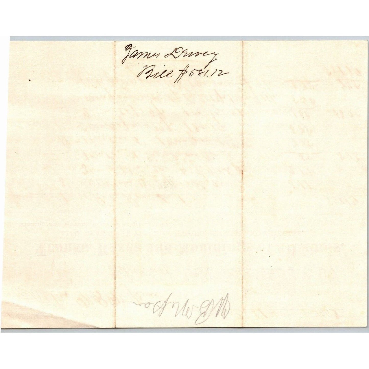 Detroit Letterhead Dewey & Brady "Trunks Boxes and Mouldings of All Kinds" 1868
