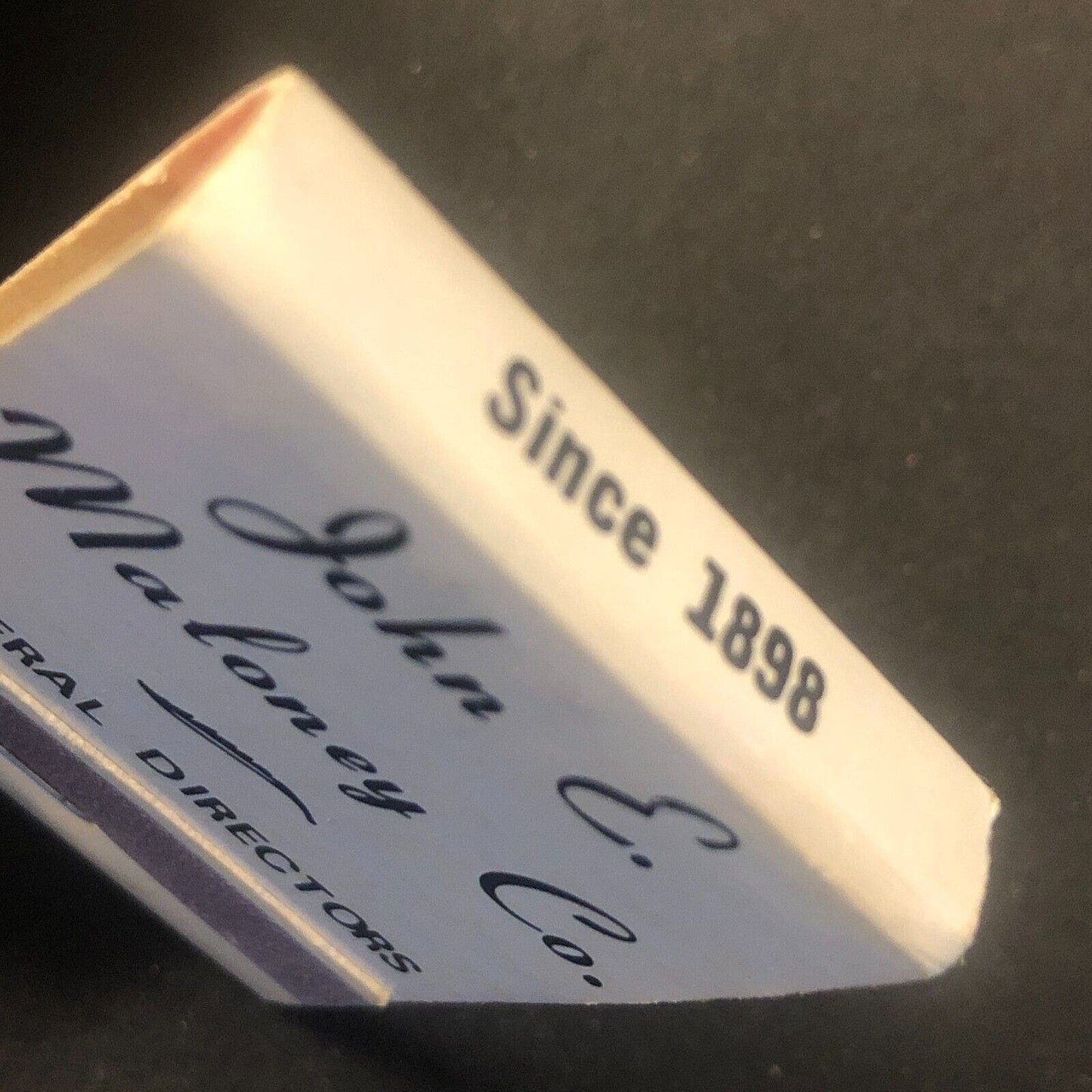 John E. Maloney Co. Funeral Directors Chicago Vintage Full Matchbook c1950s-60's