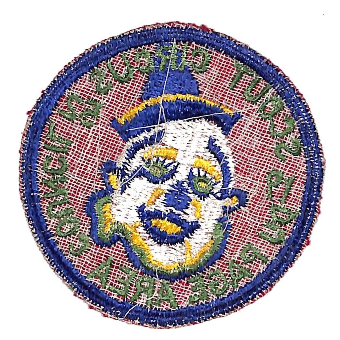 BSA Patch Du Page Area Council 1952 Scout Circus Clown VGC Scarce