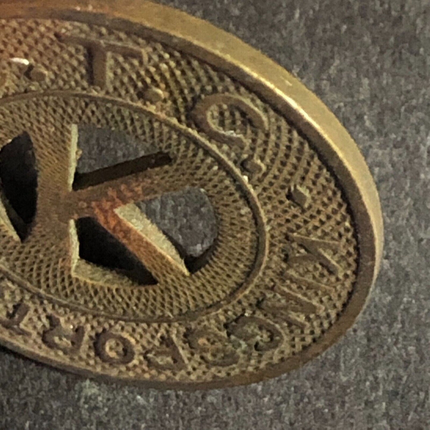 C.T.C Kingsport, TENN - G/F One Fare Zone 1 "Hanging K" Token 23mm Scarce