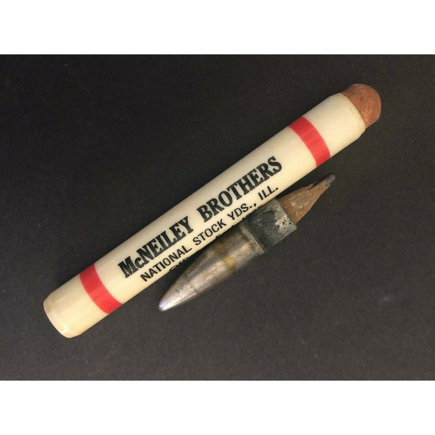 c1940's "McNeiley Brothers National Stock Yards, IL" Advertising Bullet Pencil