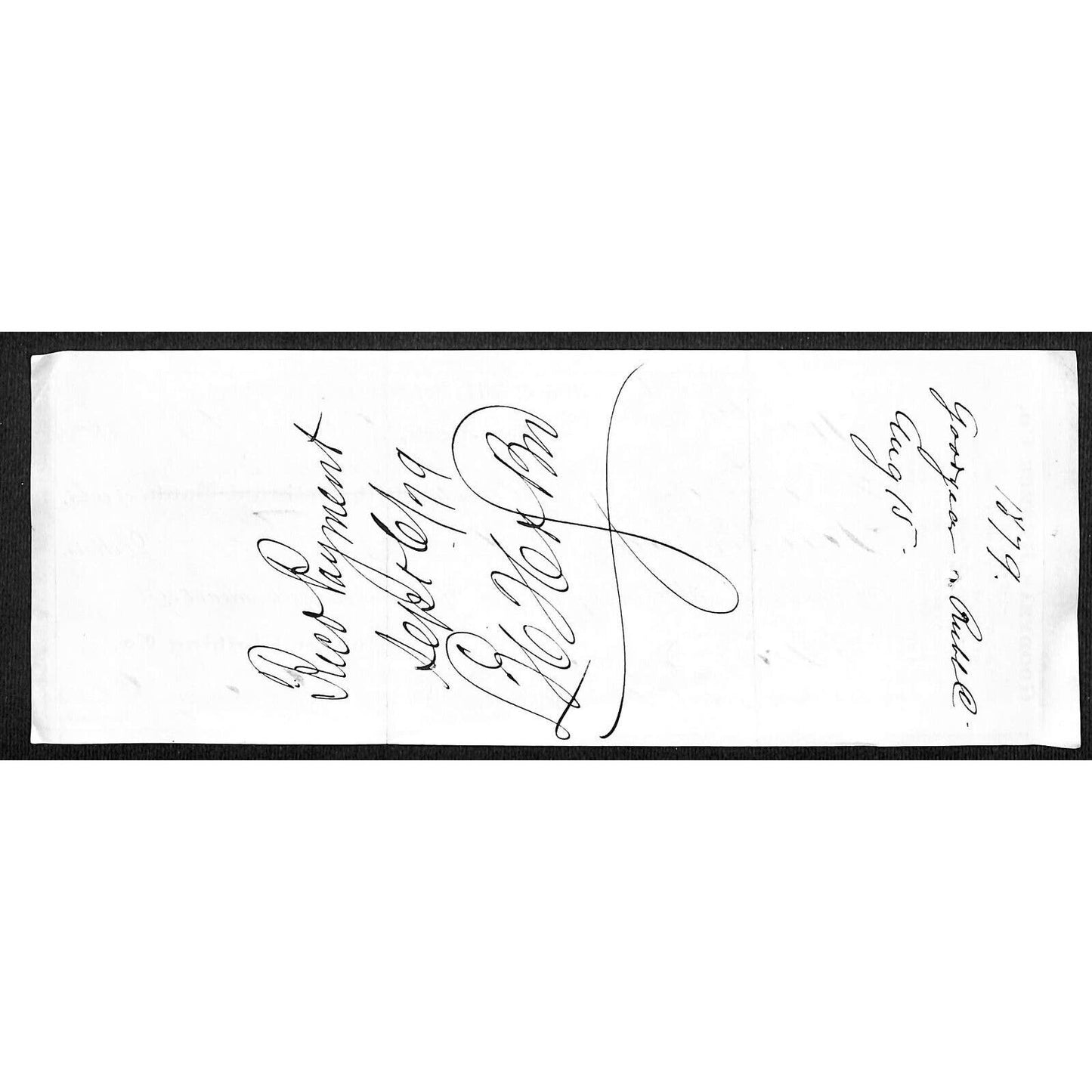1879 Goodyear Rubber Co. NY / Greenhood Bohm & Co (Clothiers) Bank Check -Scarce