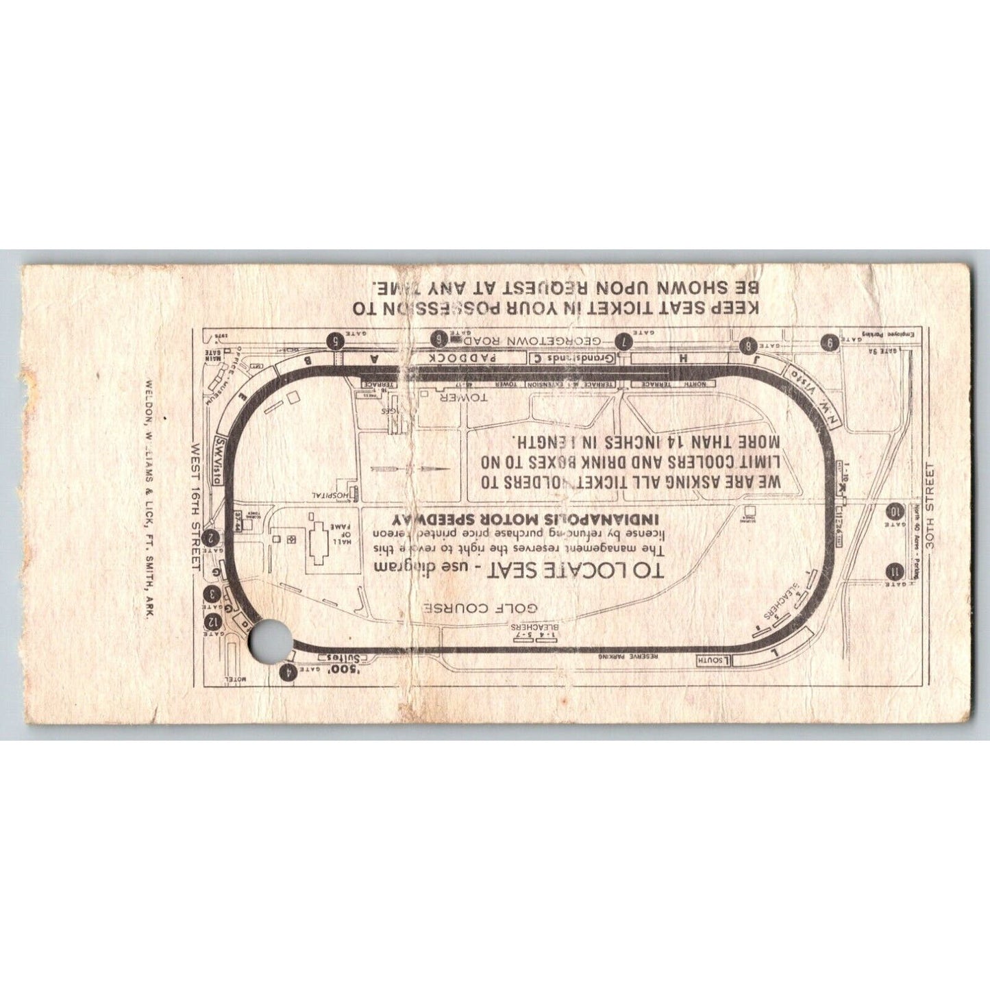 1981 Indianapolis 500 Ticket Stub Racing IMS - seat 9