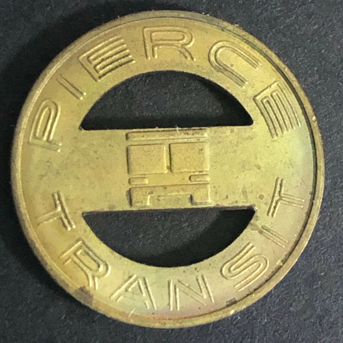 Vintage 16mm Pierce Transit (Tacoma, WA) Brass Token