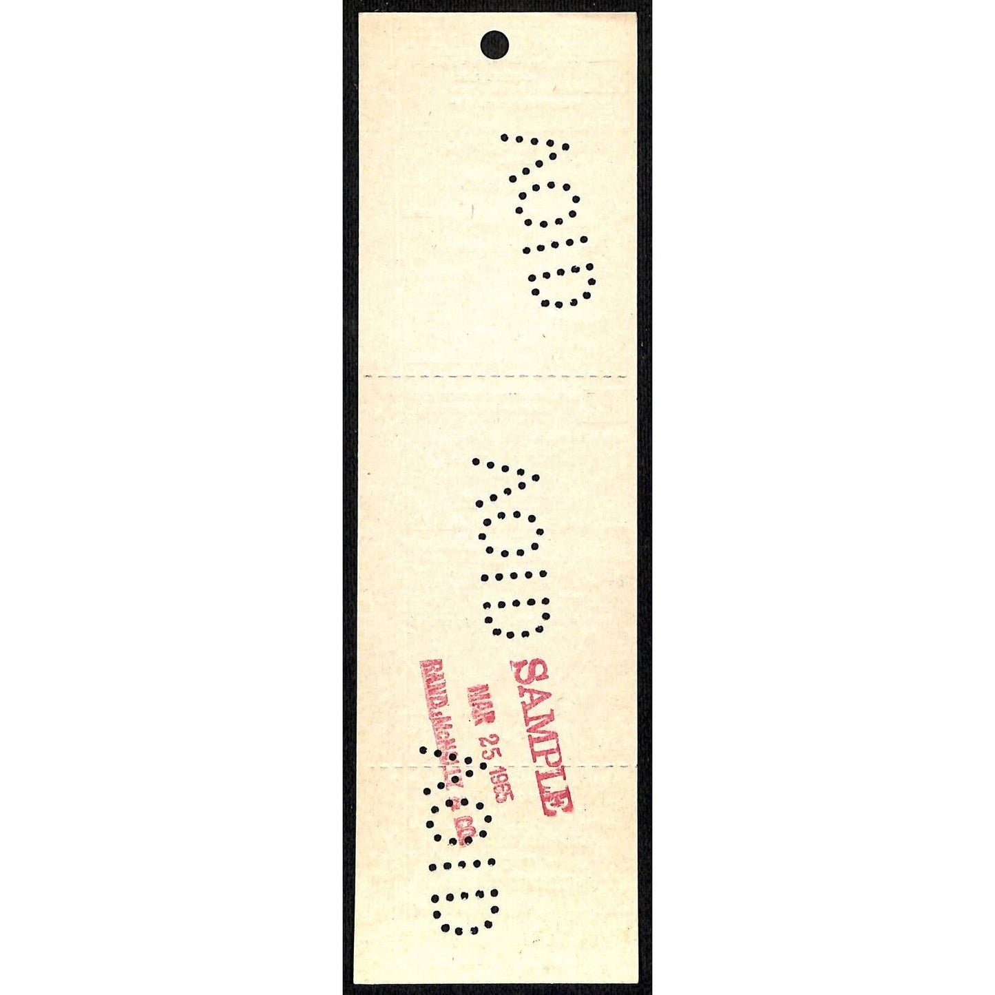 Burlington Route St. Paul to Chicago Unused VOID SAMPLE UNNUMBERED Ticket - 1965