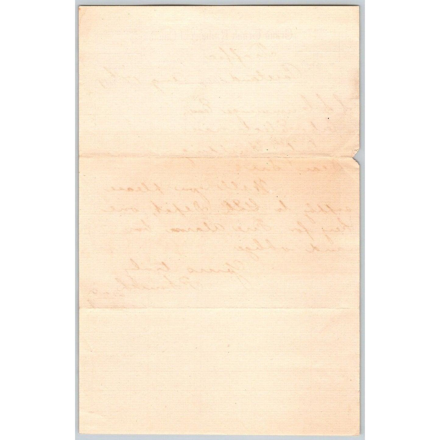 Grand Trunk Railway of Canada 1889 Letterhead re: Fire Alarm Box Key