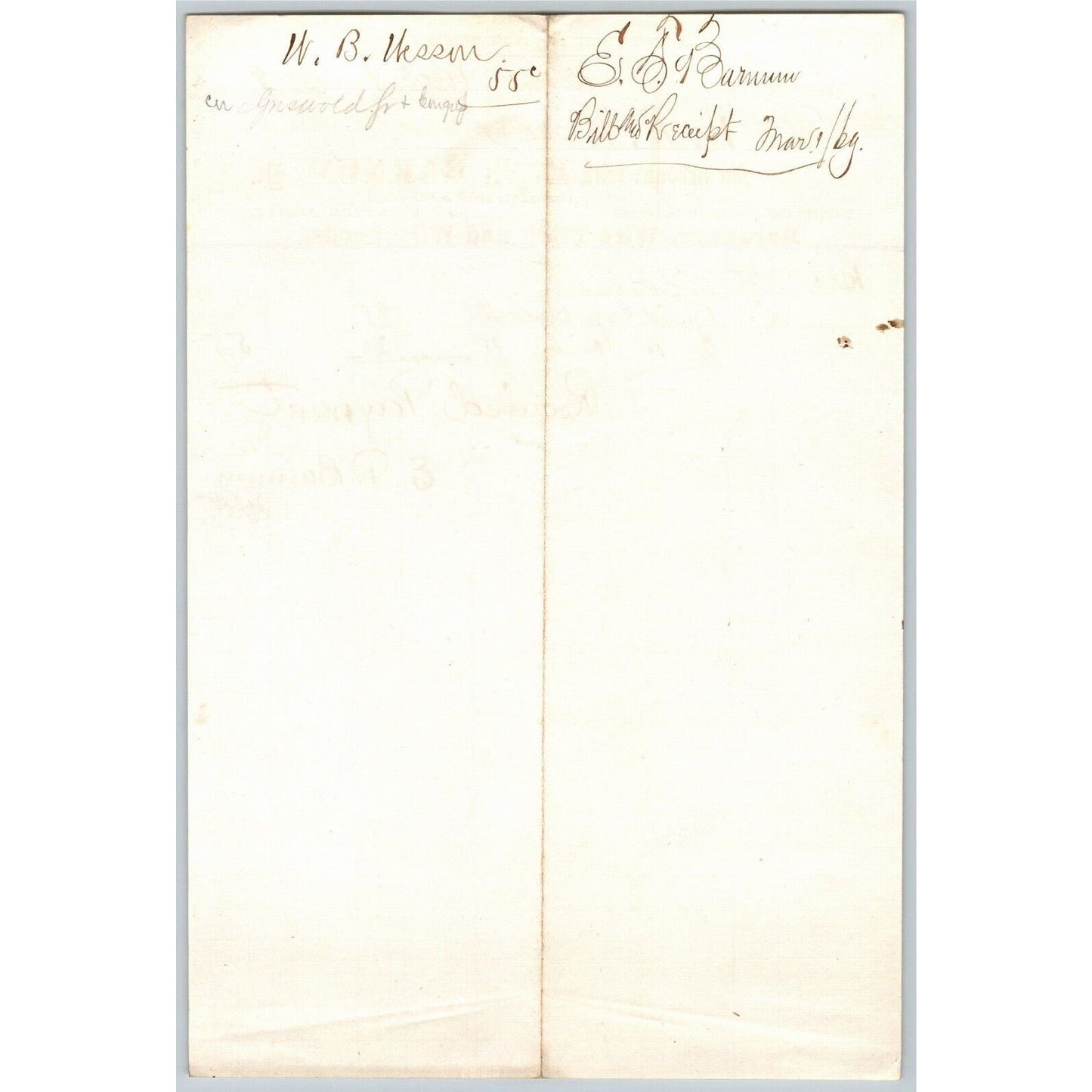 Detroit Letterhead E.T. Barnum Hardware Wire Cloth Wire Goods 1869
