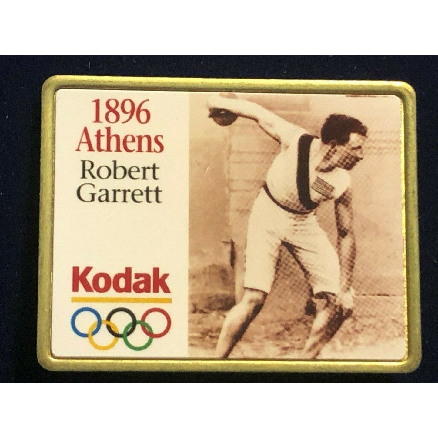 Vintage 1995 Kodak Lapel Hat Pin - 1896 Robert Garrett Athens Olympics