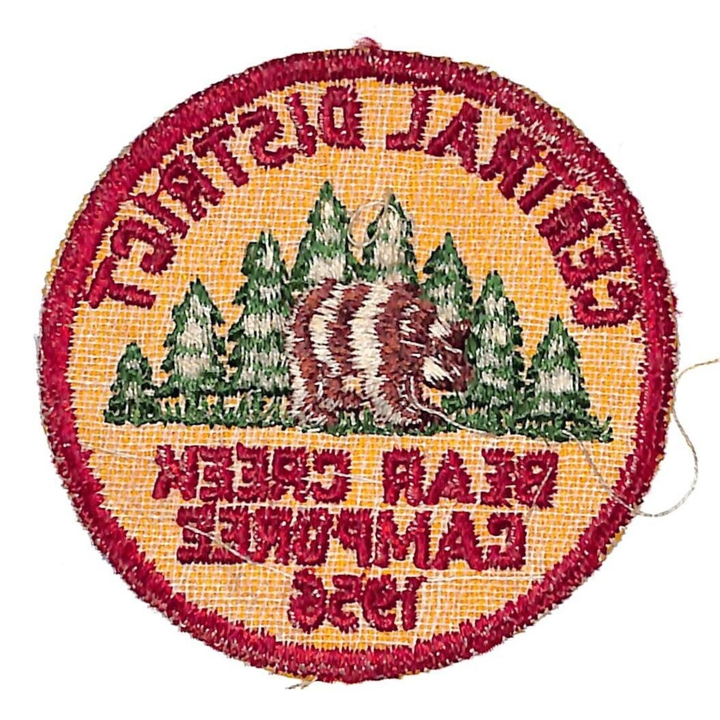 BSA Patch Piankeshaw Council Central District Bear Creek Camporee 1956 VGC