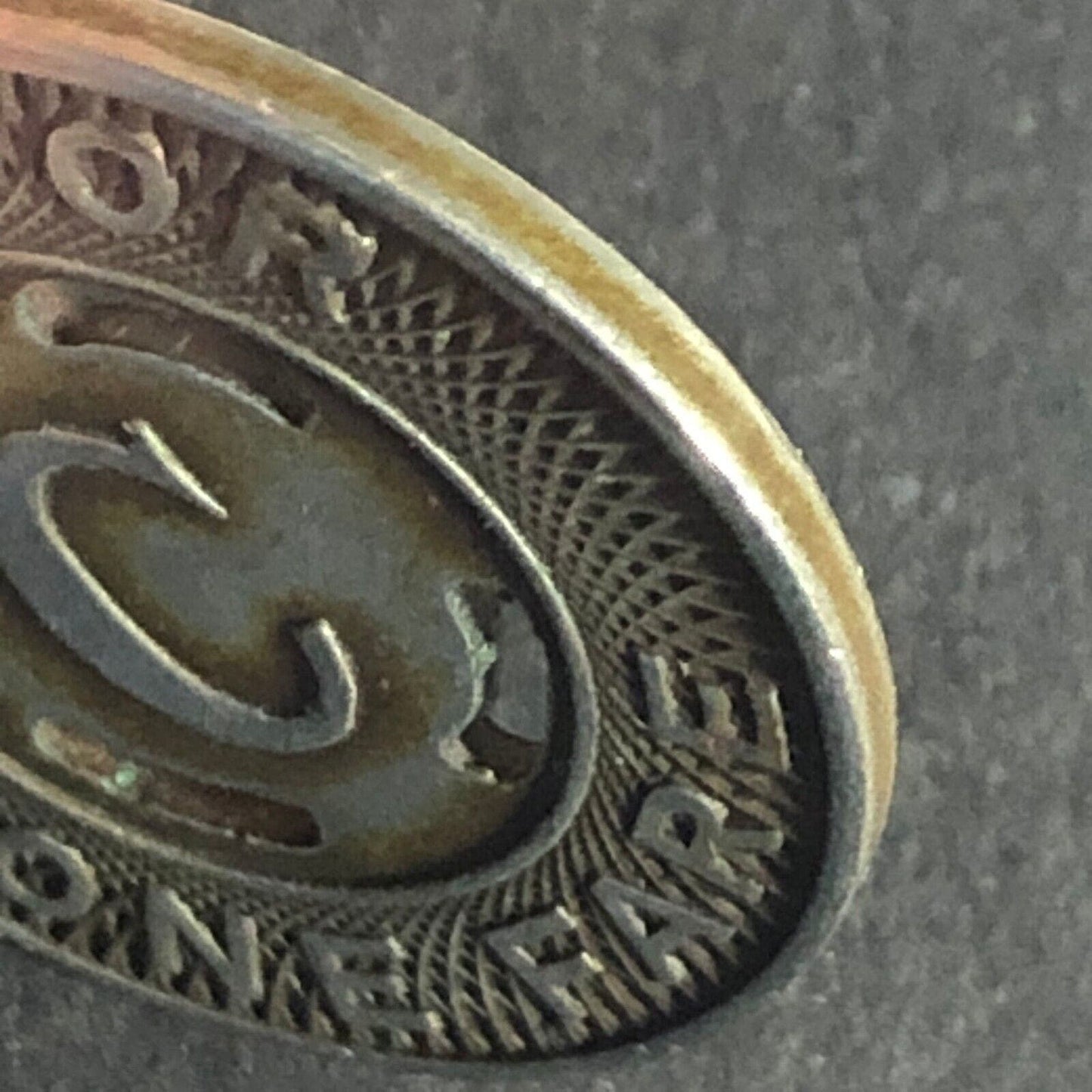 Canton City Lines Inc. "C" G/F One Fare Brass Transit Token - 22.73mm