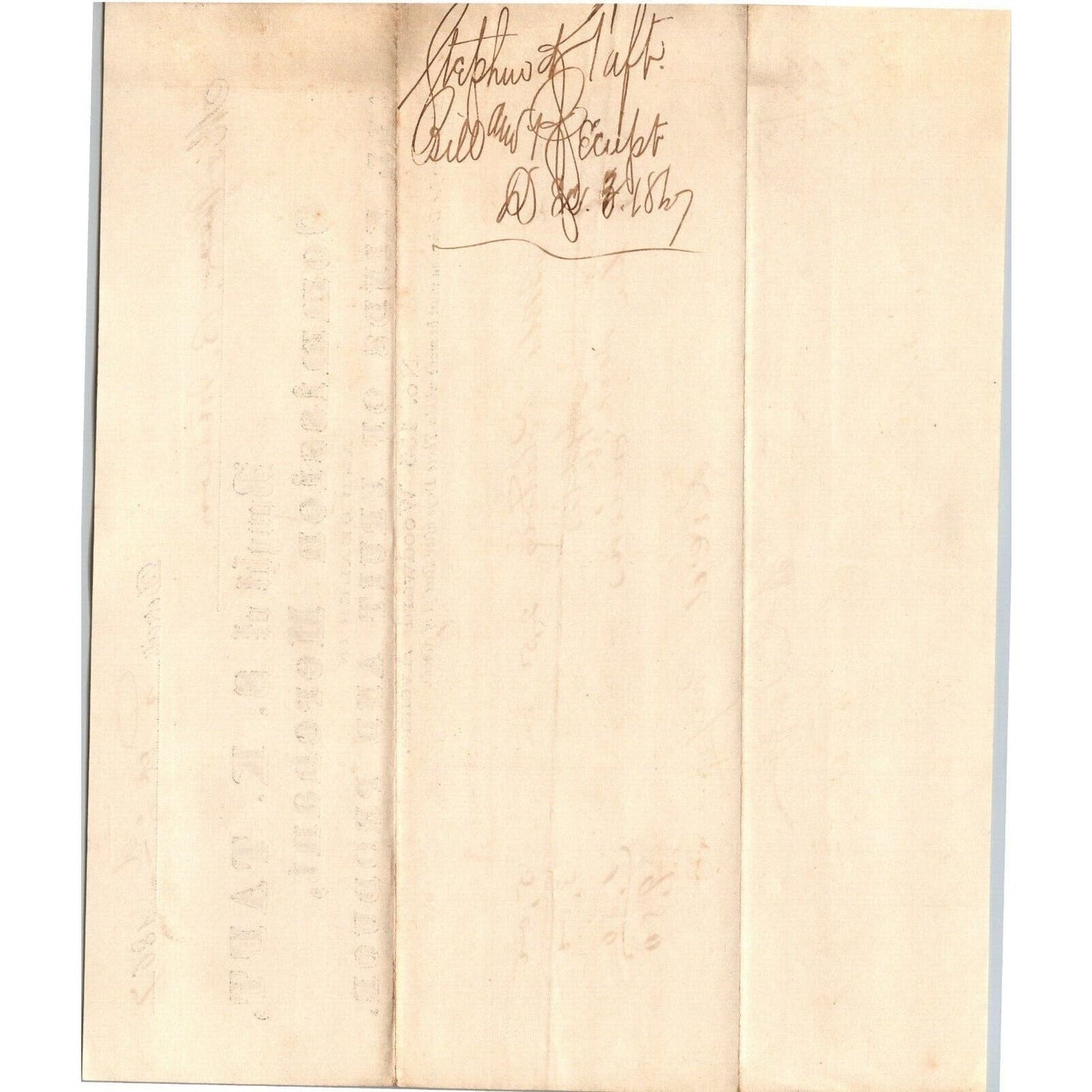 Detroit Letterhead S. K. Taft "All Kinds of Fruit and Produce" Merchant 1867