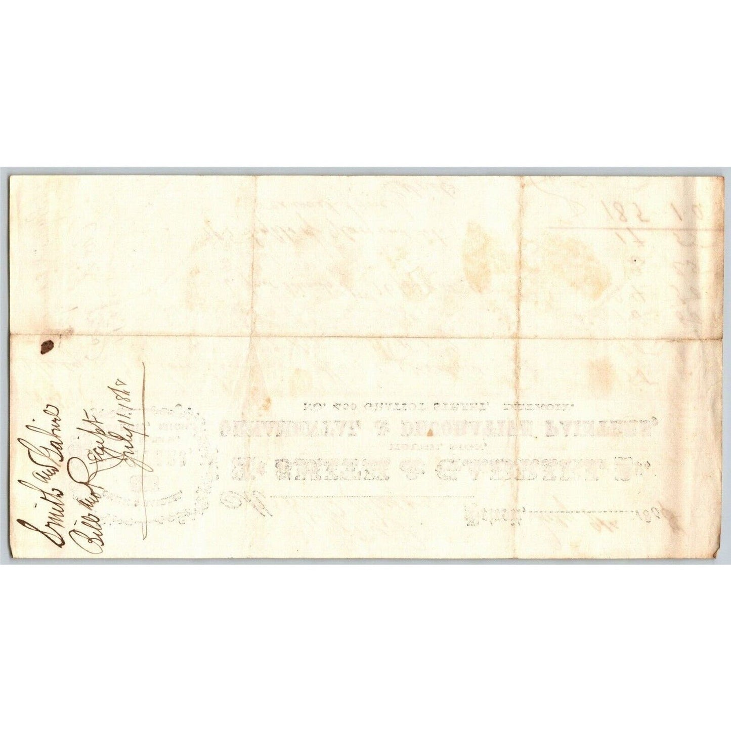 Detroit Letterhead Smith & Gabriel Ornamental & Decorative Painters 1868