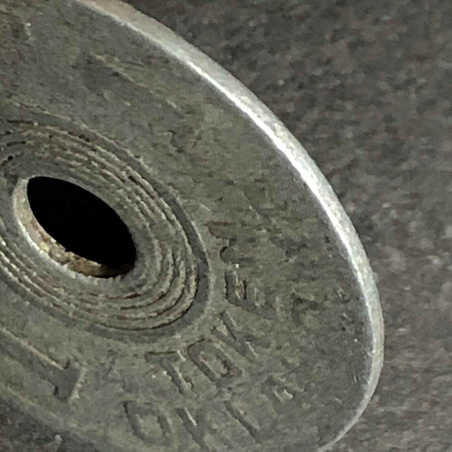 22.5mm Aluminum Consumer's Tax / Old Age Assistance "1" Token - Worn
