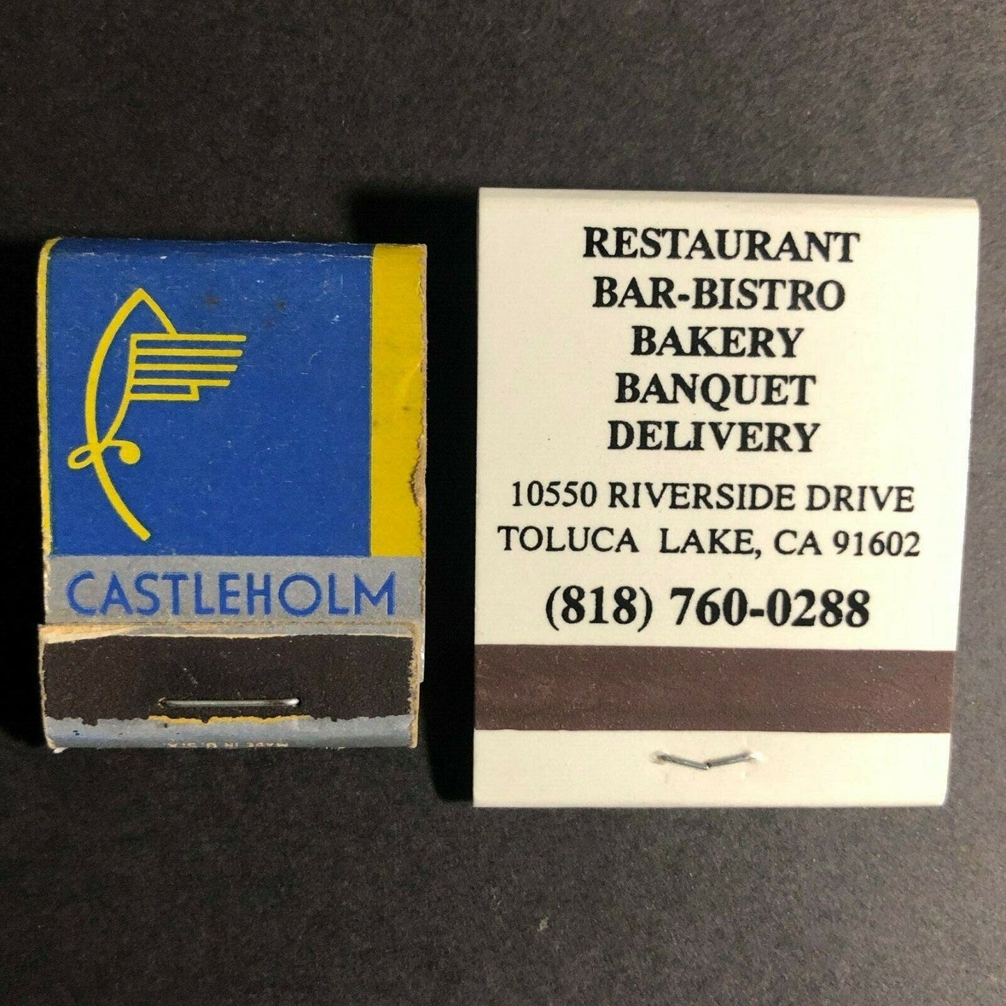 Scarce c1930's-40's Full MINI Matchbook Castleholm Swedish Restaurant NYC