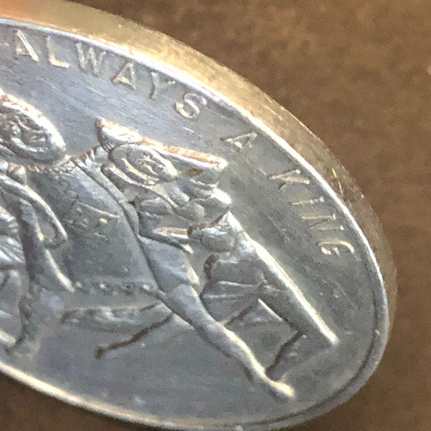 Funny Racy Bawdy "Once A Night...Is Enough" Vintage Alum. Token 39mm