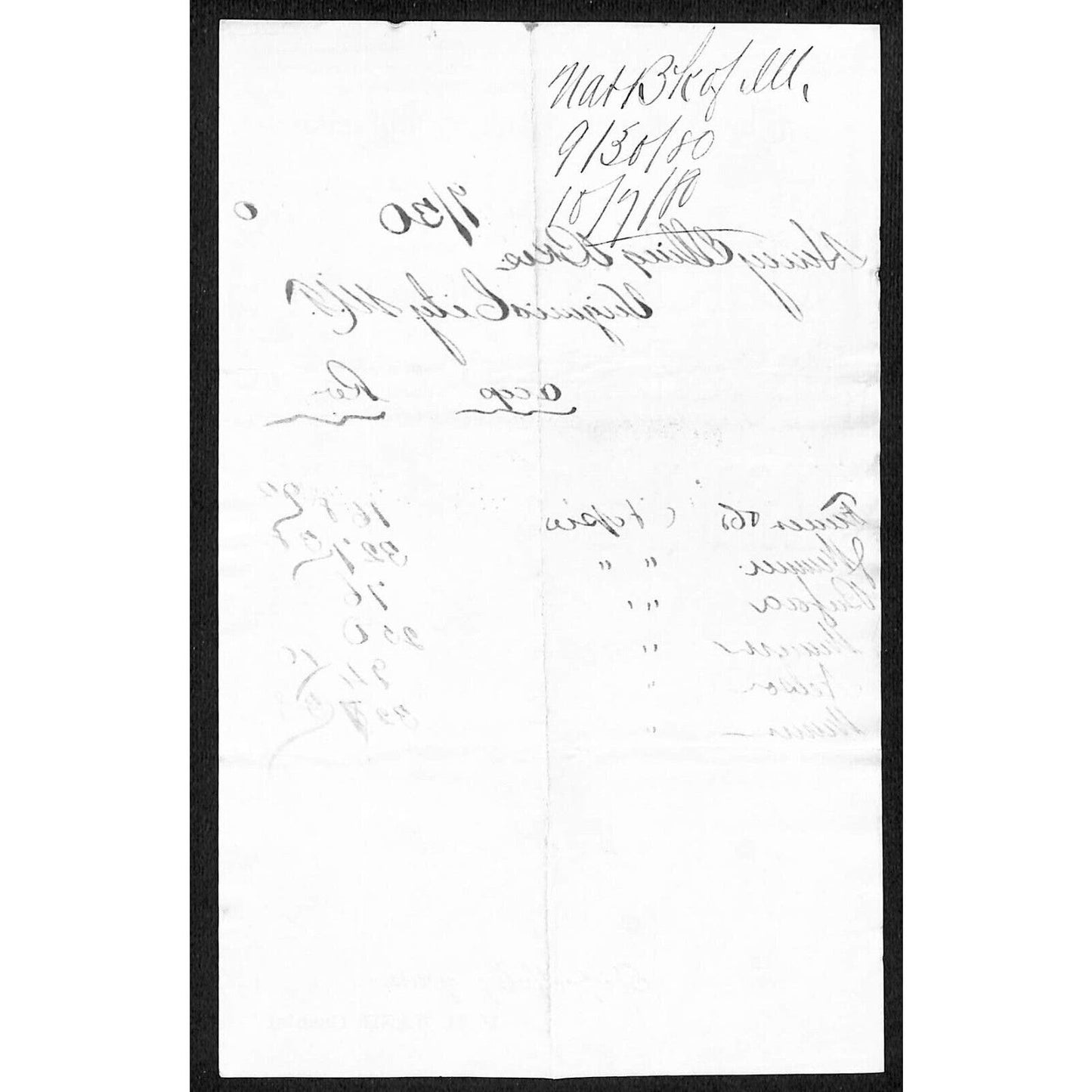 National Bank of Illinois Chicago 1880 Letterhead Enclosure Note Henry Elling*