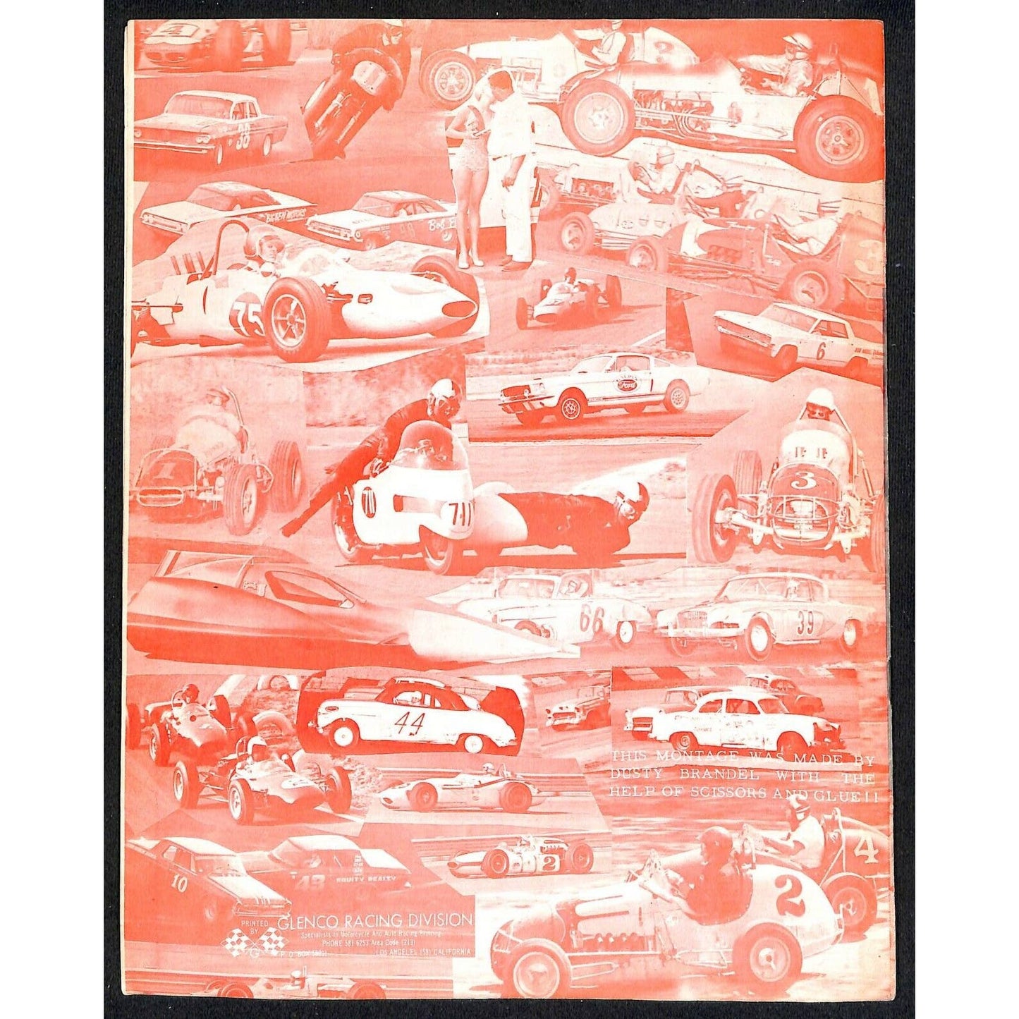 Scarce 7/16 1966 Sprint Car Auto Racing CRA Program Whiteman Speedway 16pp.