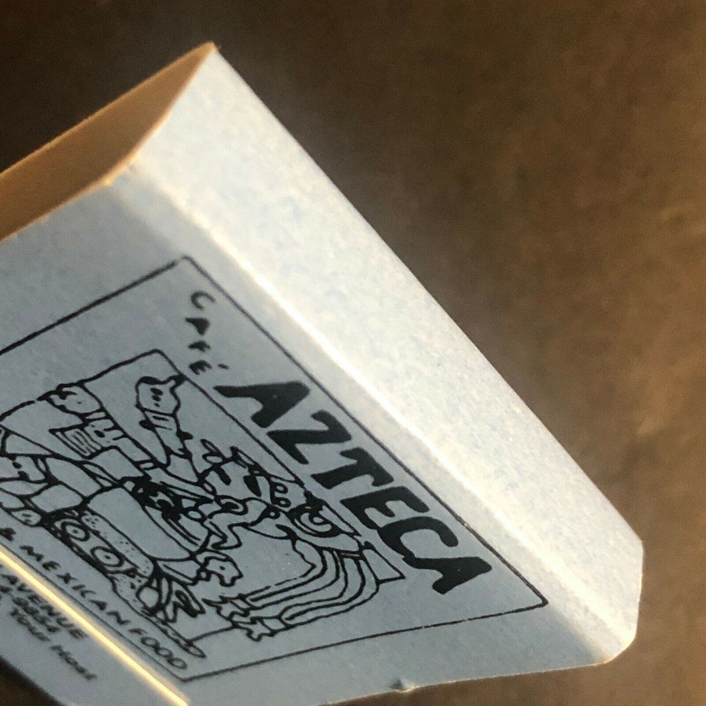 Vintage c1970's Full Matchbook "Cafe Azteca" Spanish Mexican Rest. Chicago (BL)