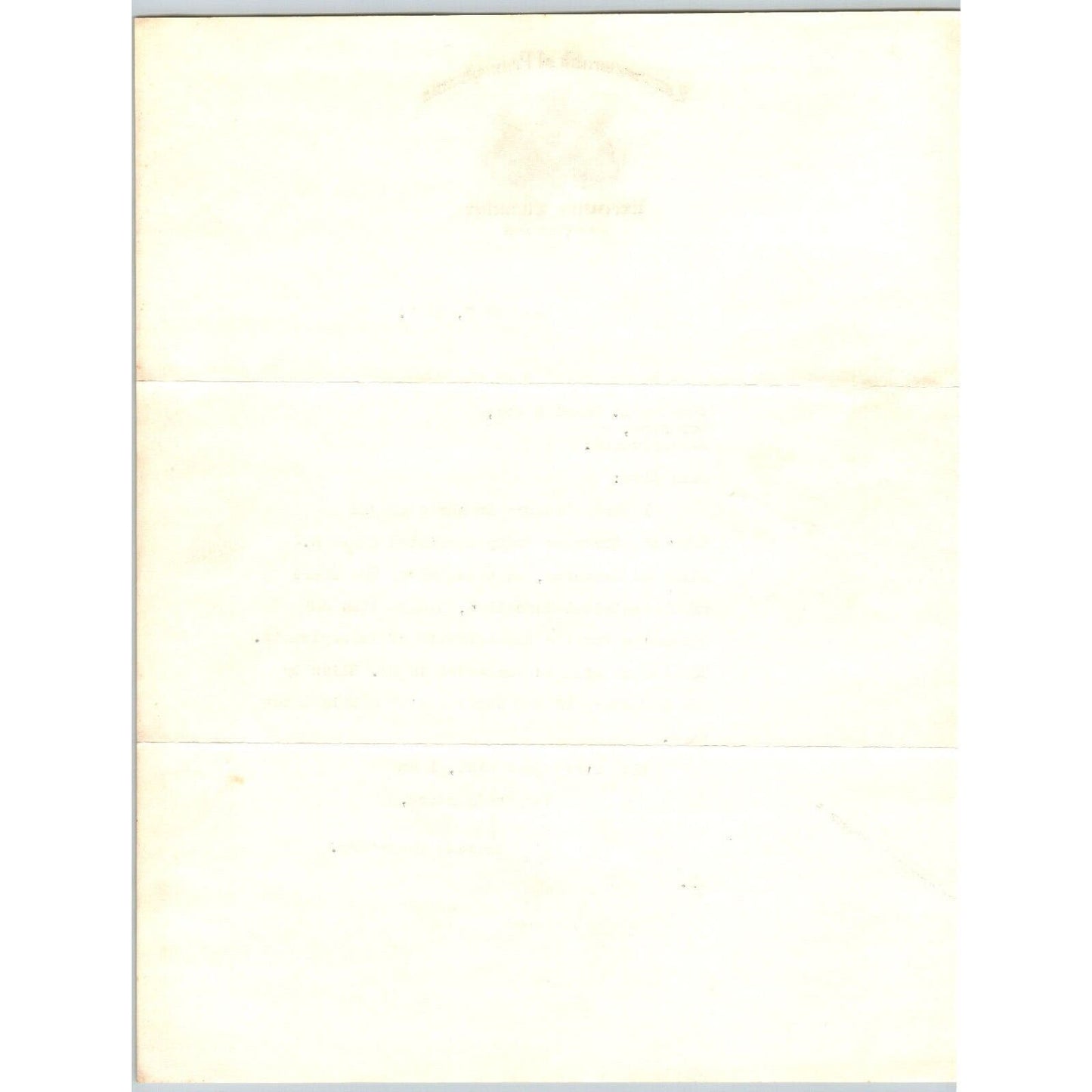 Commonwealth of Pennsylvania Executive Chamber 1917 "Engel" Letterhead