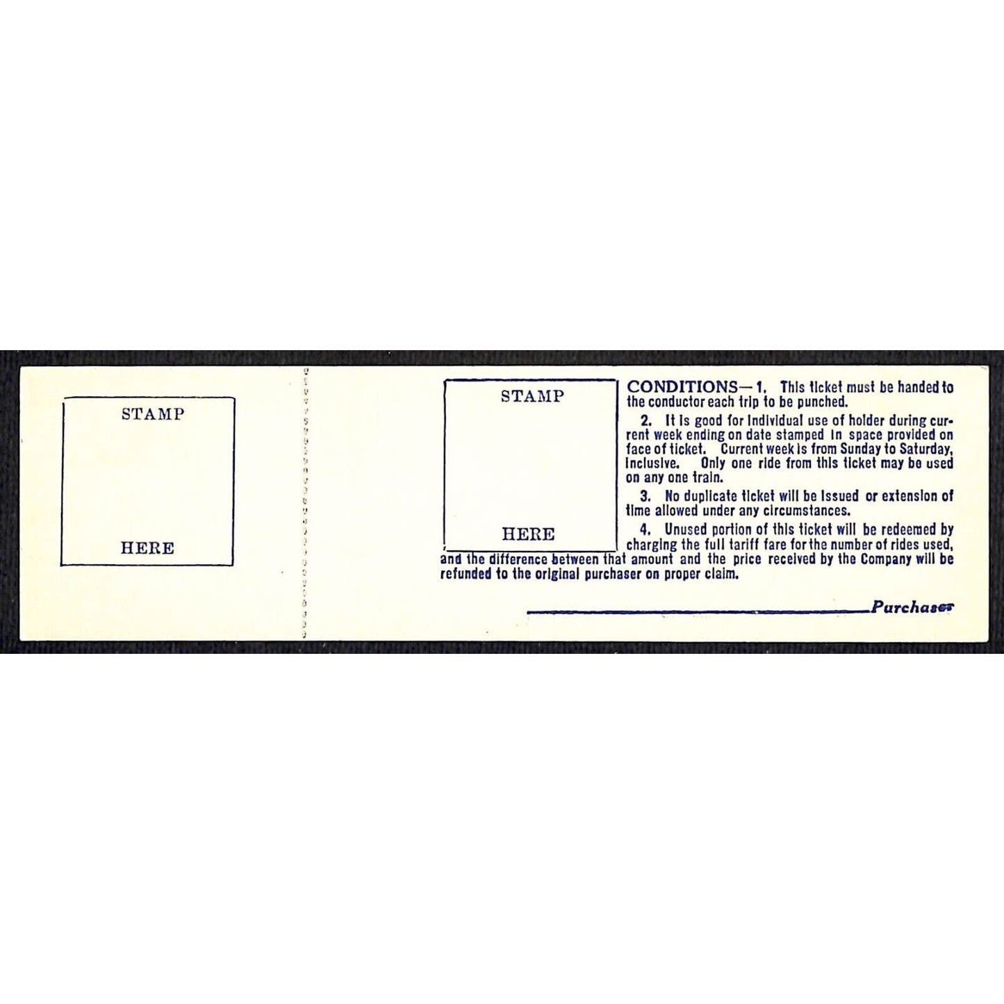 Chicago Aurora and Elgin Railway (1902-57) 10 Ride Ticket Glen Ellyn / Wheaton