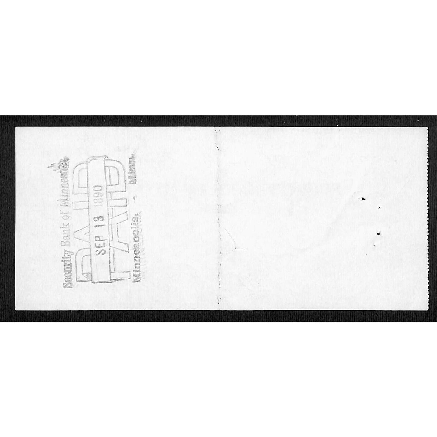 Minneapolis "Security Bank of Minnesota" $5.20 Bank Check 1890 - Scarce