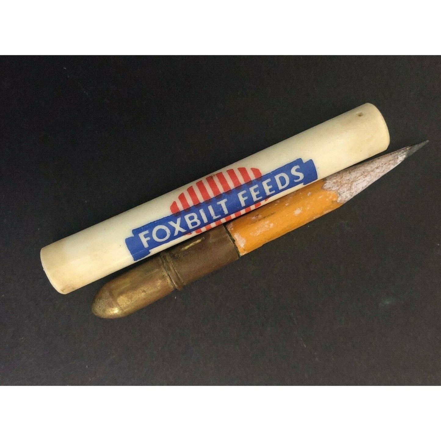 c1930's-40's "Foxbilt Feeds" Advertising Bullet Pencil