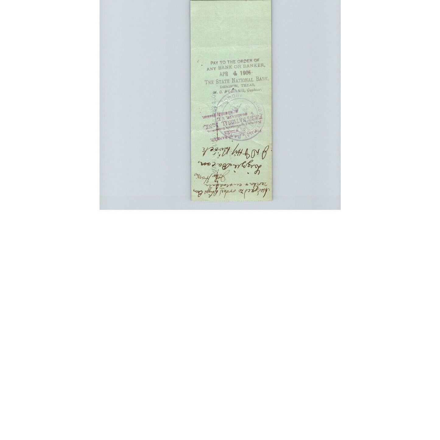Ardmore, OK 1905 Indian Territory "Ardmore Loan and Trust" Check $25 - Scarce