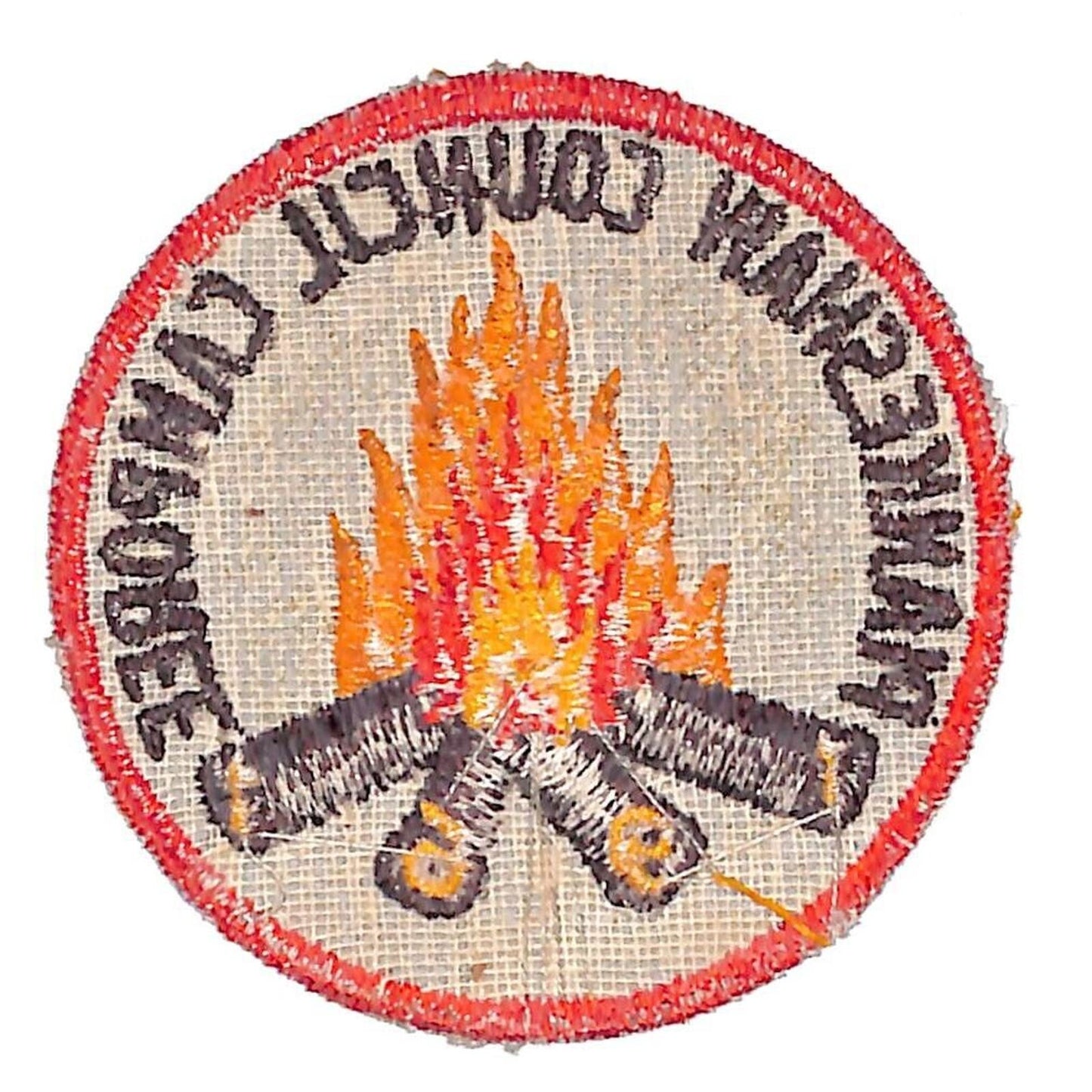 BSA Patch Piankeshaw Council Camporee 1961 Campfire Flames - Scarce