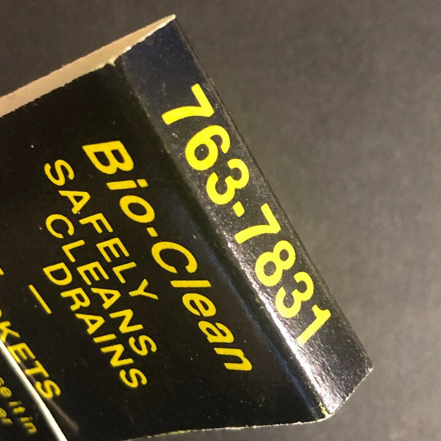 Scarce Vintage c1970's Full Matchbook "Bio-Clean" "Cleans Drains - Not Pockets"