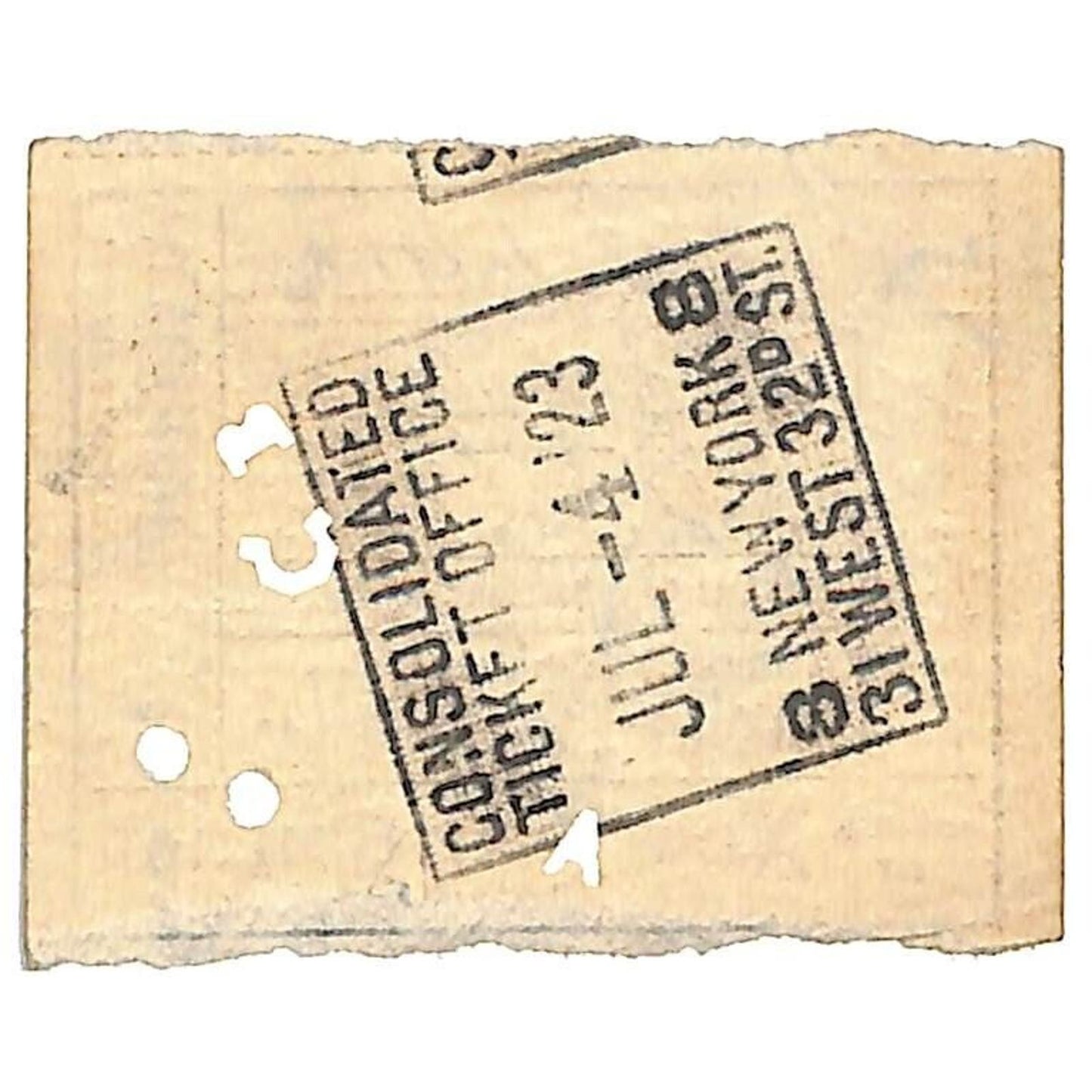 New York Central Railroad Ticket 1923 Chicago St. Paul Vancouver Trans-Pacific
