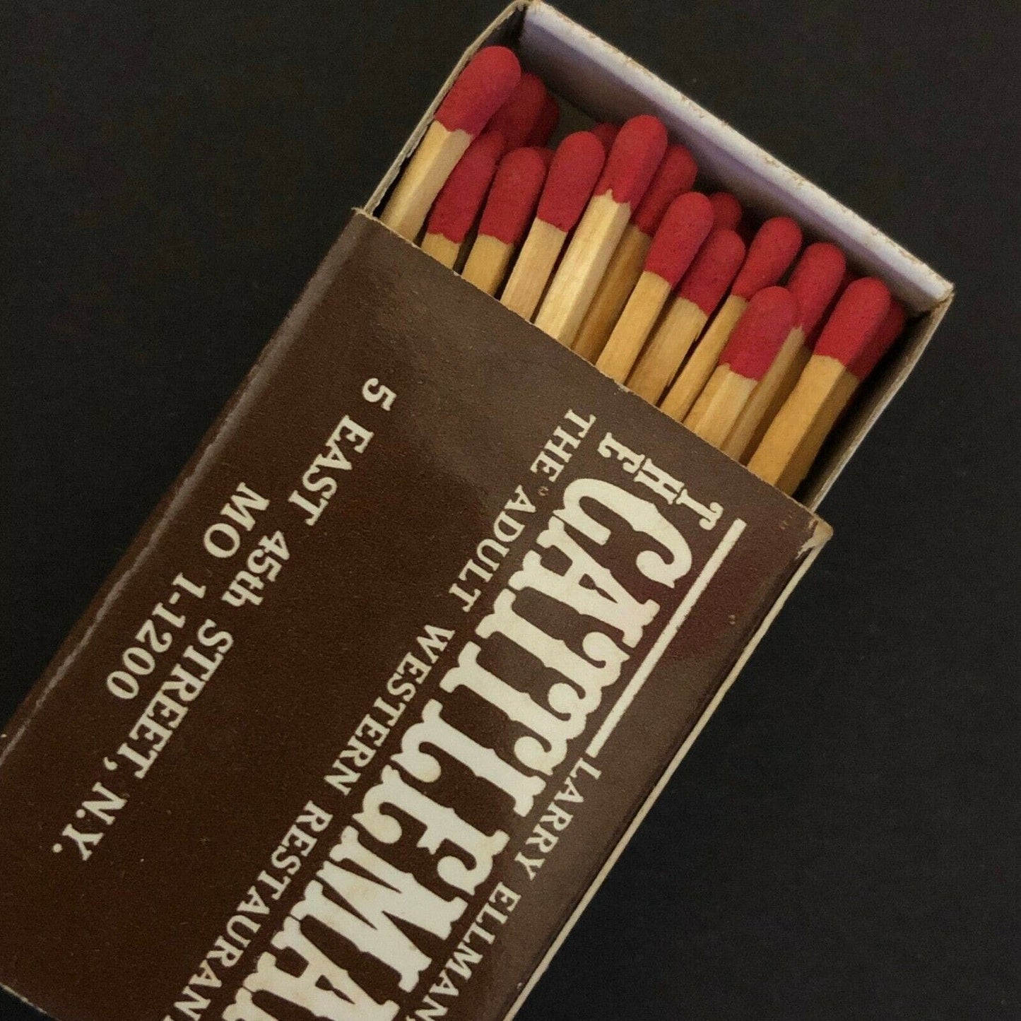 c1970's-80's Wooden Matchboxes / Matchbooks "Cattleman" Restaurant NYC