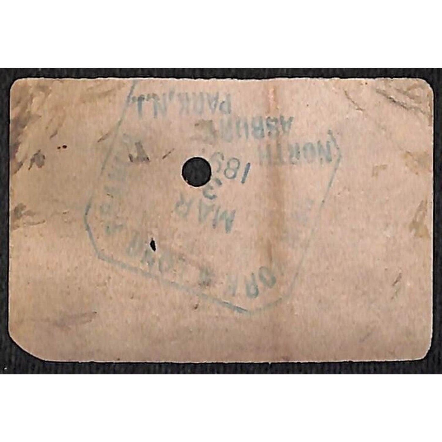 New York & Long Branch Railroad 1897 Ticket North Asbury Park Rumson Beach #7525