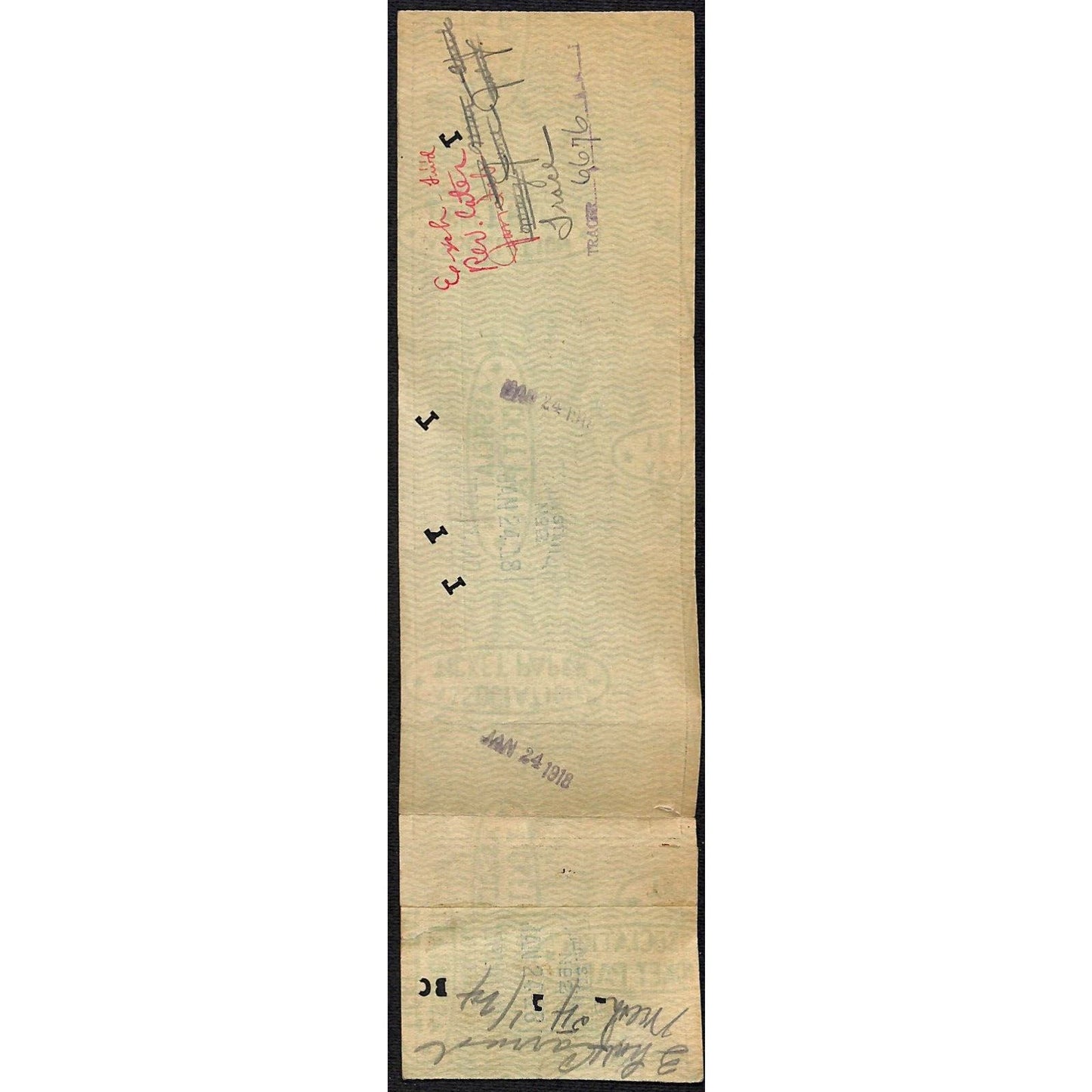 1918 Kansas City Southern Railway Port Arthur Route Ticket #991 - 10 1/4"L