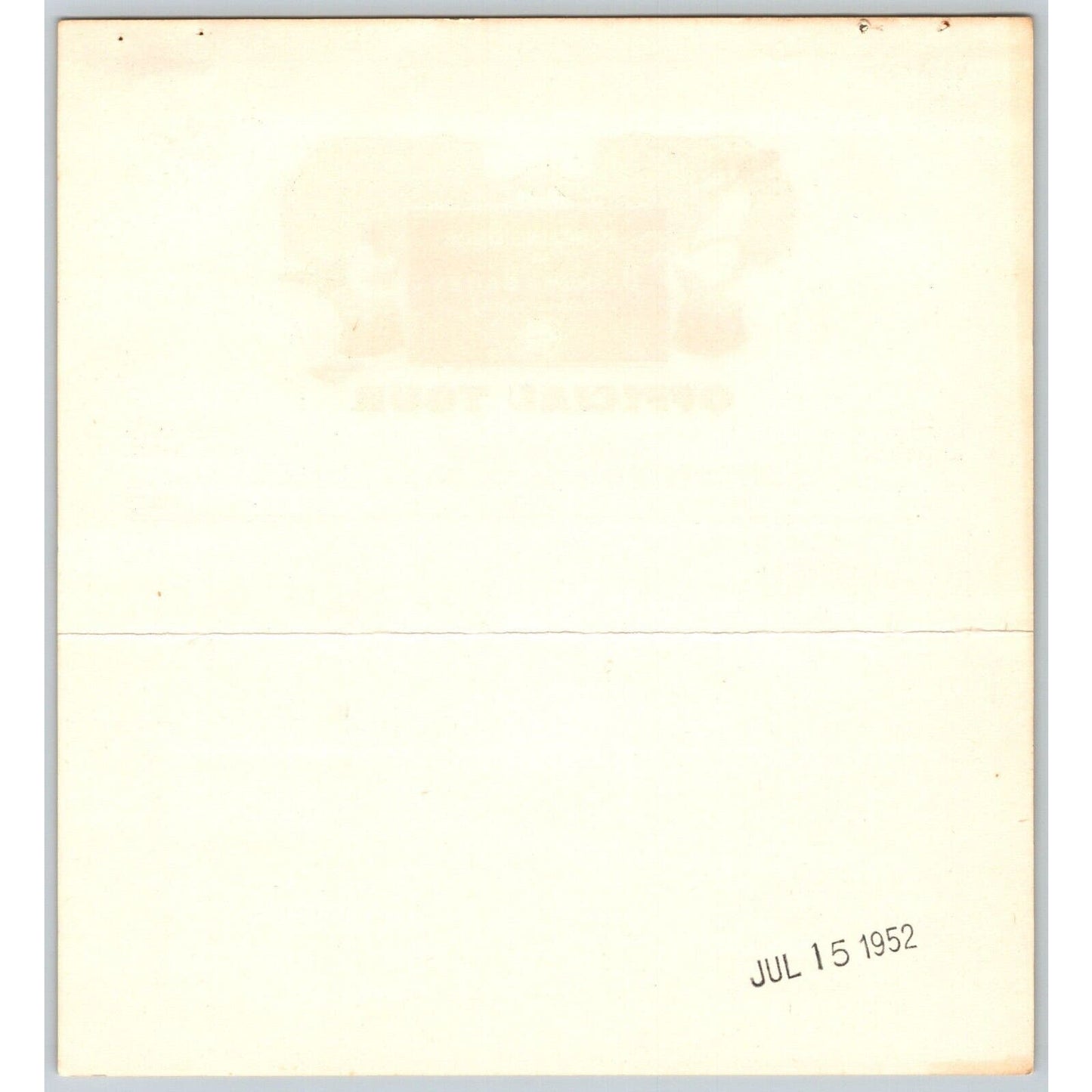 1952 Ringling Bros Barnum Bailey Circus Route Card Youngstown Akron Cleveland