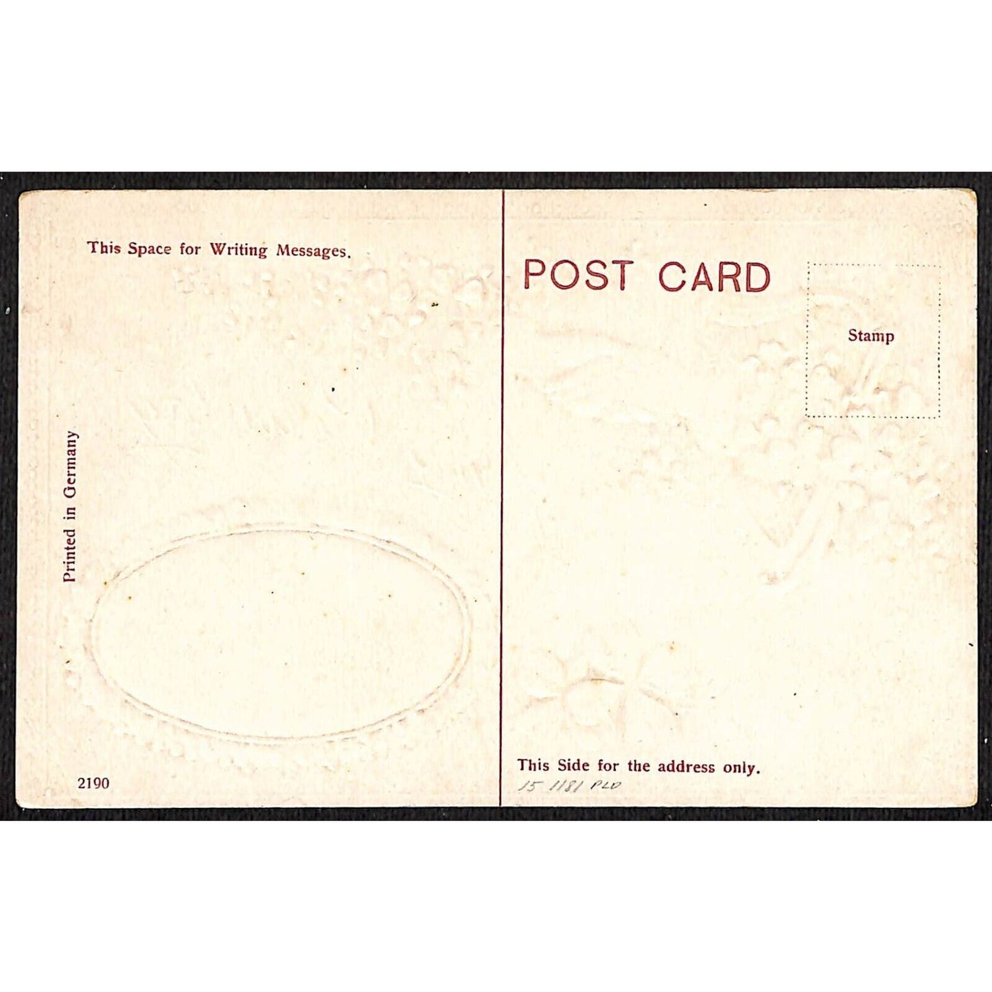 Ireland Postcard "Dear Harp of My Country" Clovers Handshake Emb. NP c1909-15