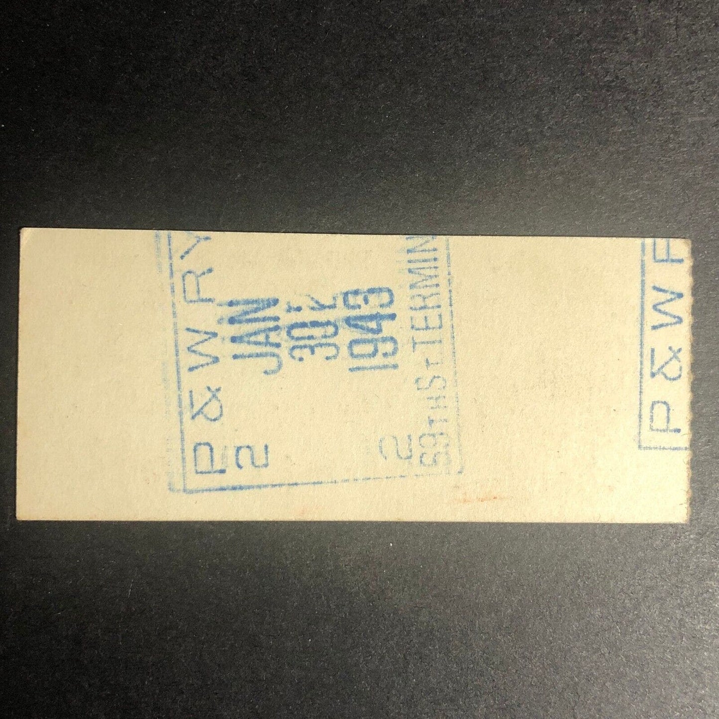 Philadelphia & Western Railway 1943 Children's Ticket Roller Skating Silhouette
