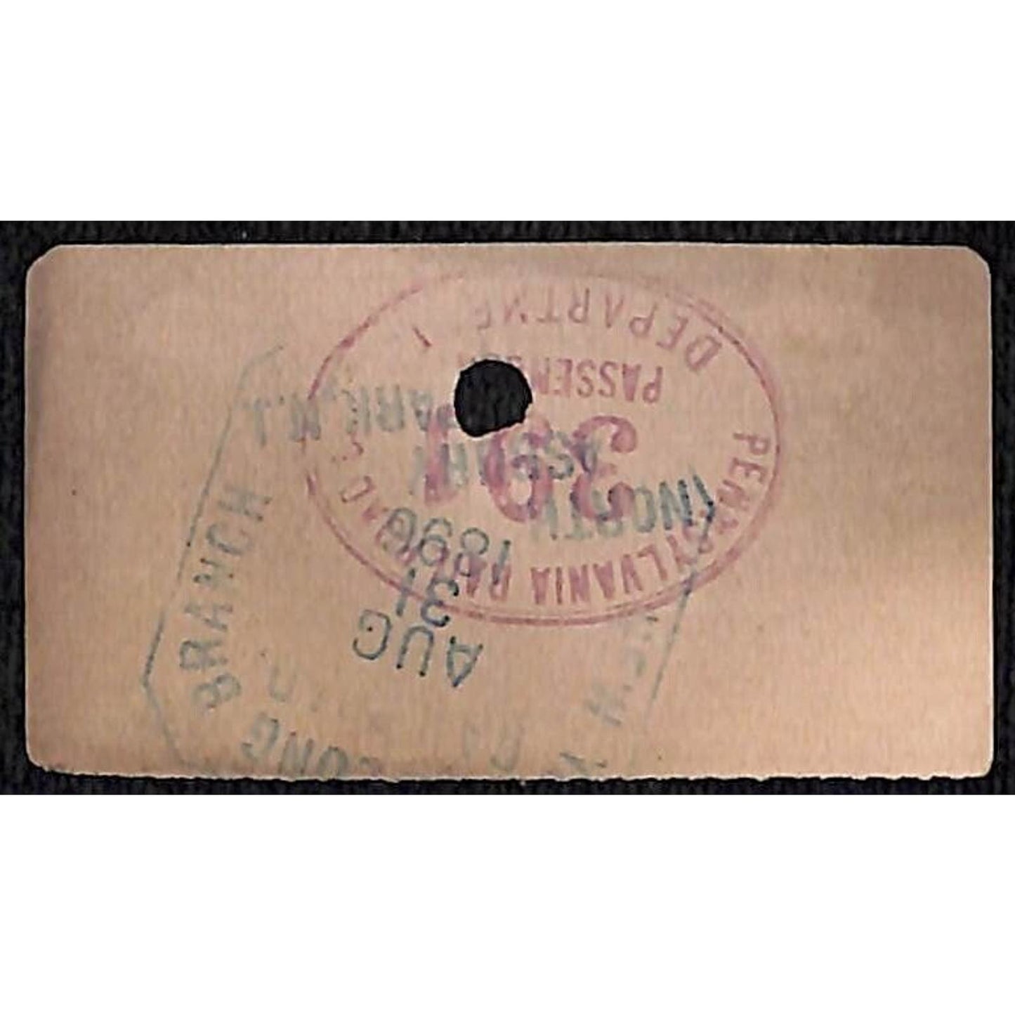New York & Long Branch Railroad 1897 Ticket PRR North Asbury Park / Worcester MA