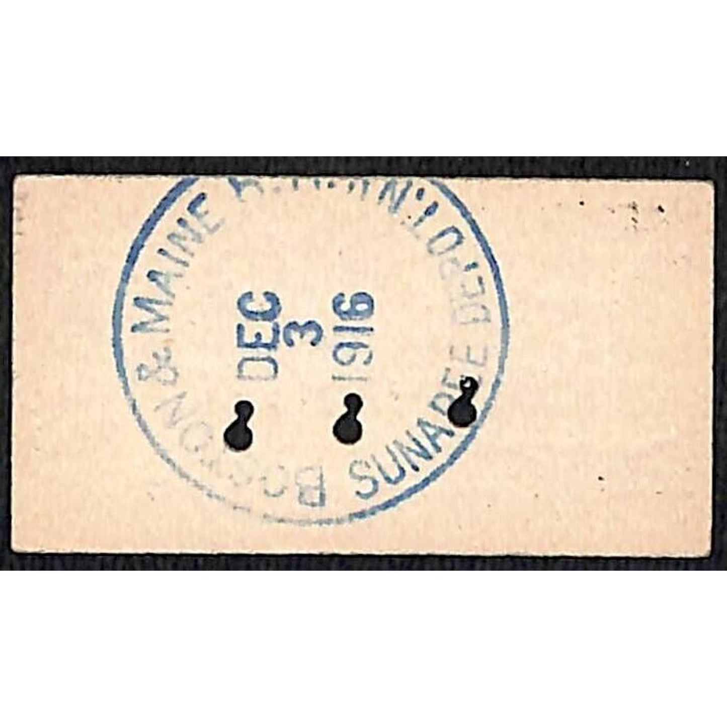 Boston & Maine Railroad Ticket 1916 Claremont / Sunapee Depot, NH #1785