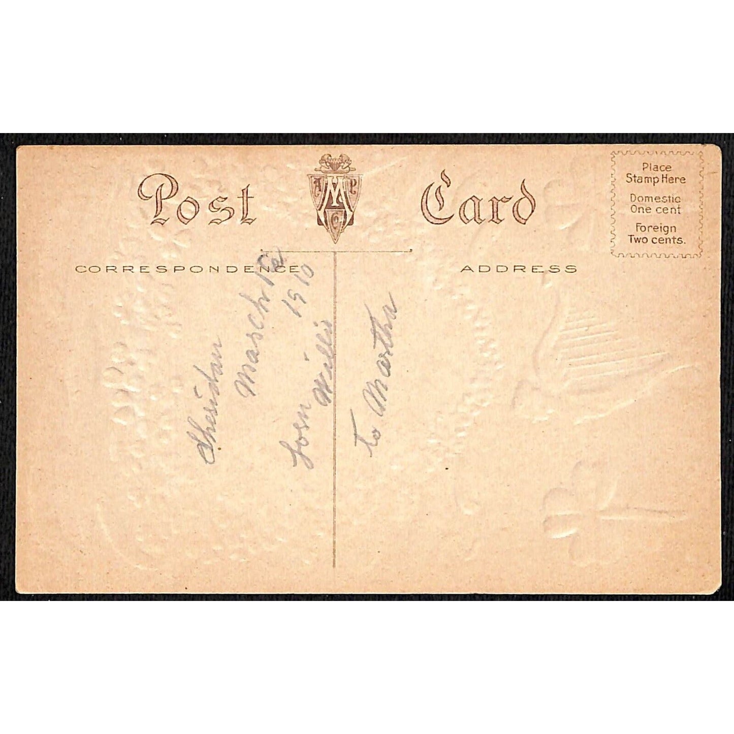 Ireland Postcard Erin Go Bragh Clover Castle Harp Embossed Gilt NP c1910-15
